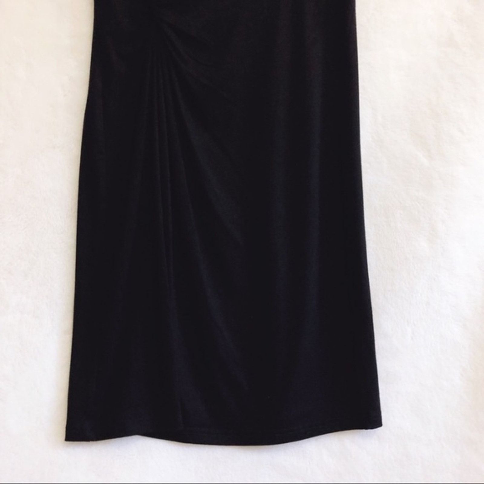 Other Lea & Viola Black Knotted Front T-Shirt Dress Size M / US 6-8 / IT 42-44 - 5 Thumbnail