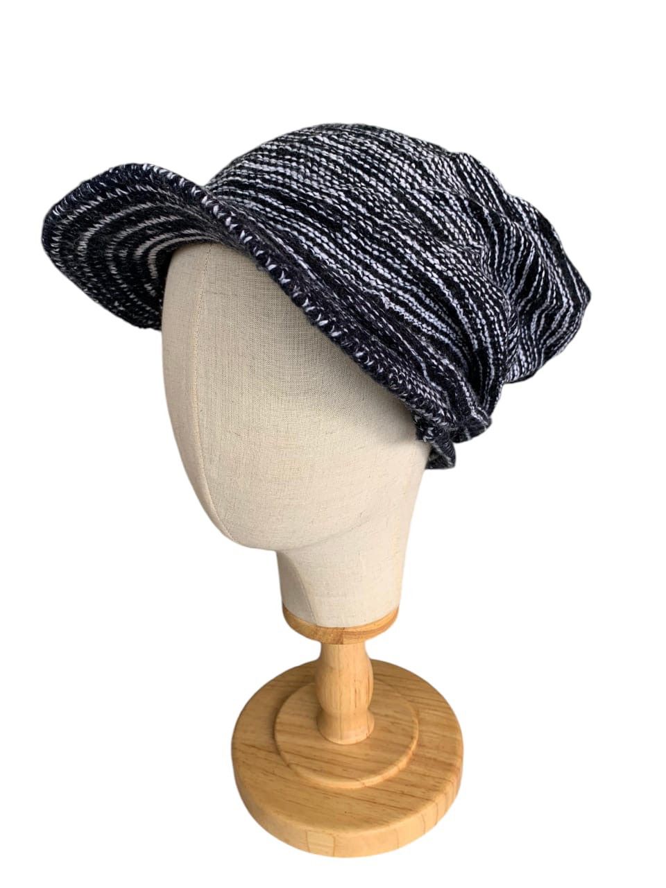 Japanese Brand × Vintage Slouchy Beanie Hat With Brim And Small Badge Size ONE SIZE - 3 Thumbnail