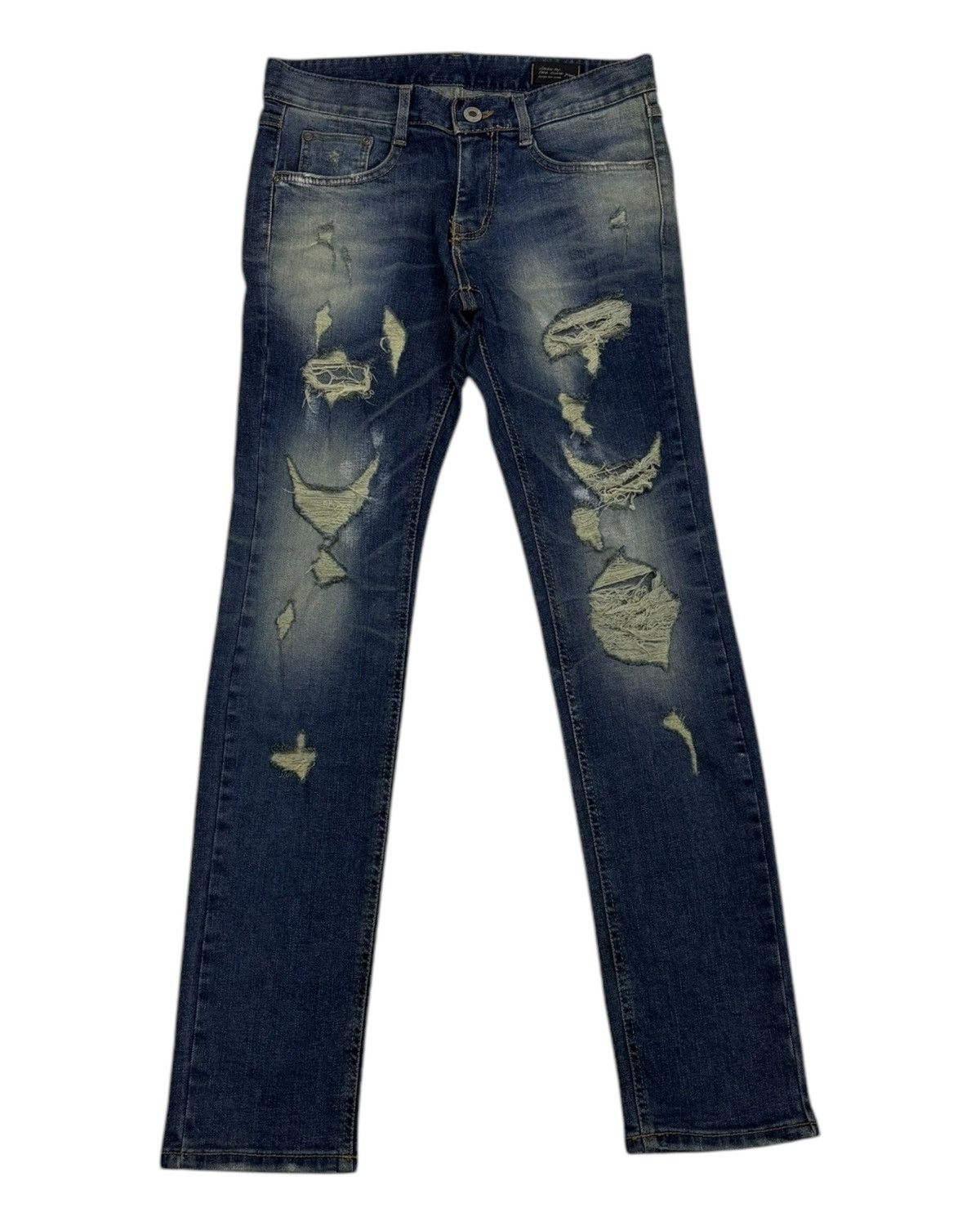 If Six Was Nine × Japanese Brand Slim Skinny Fit Slacks By Face Time Jeans Distressed Jeans Size US 30 / EU 46 - 7 Thumbnail