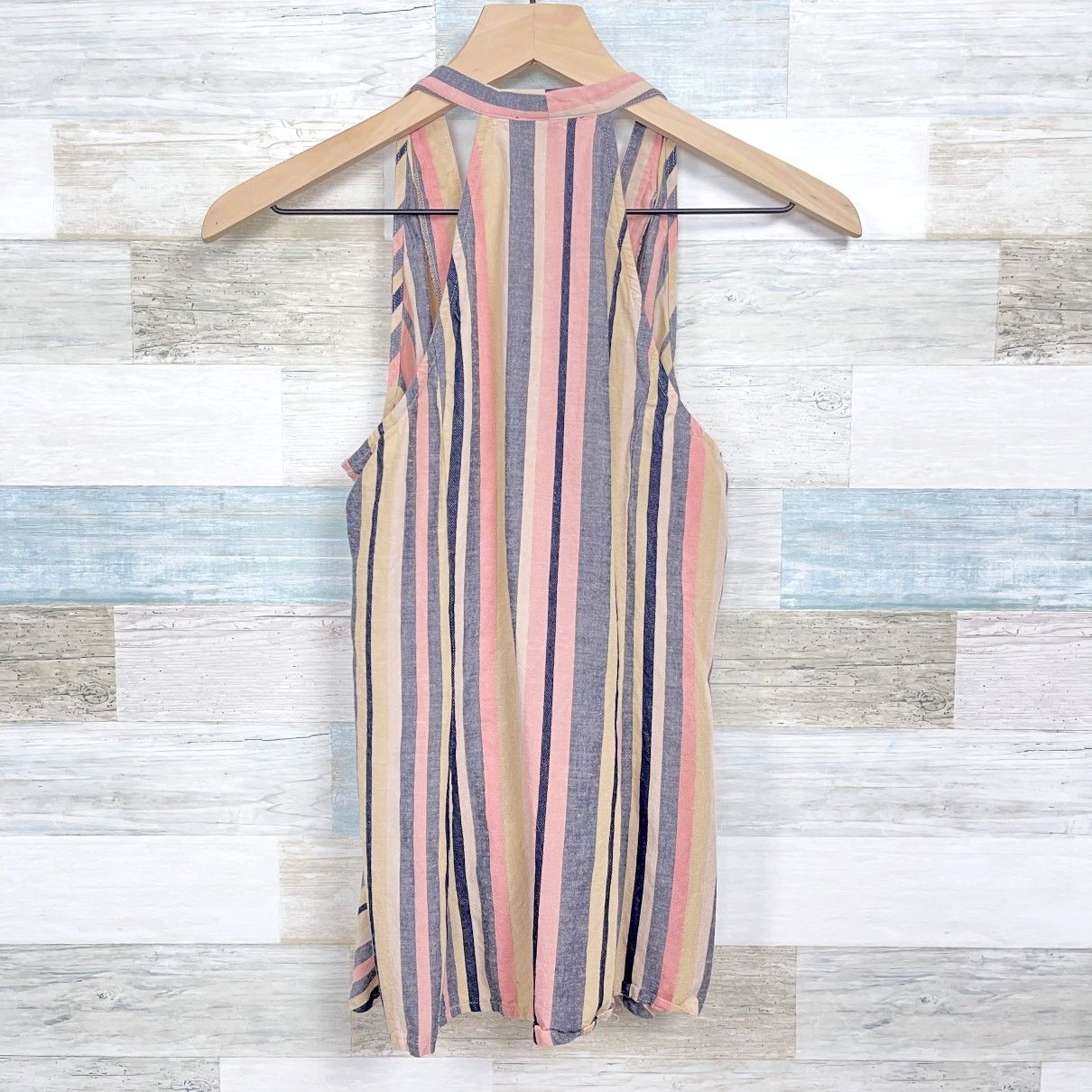 Other DREW Linen Striped Sleeveless Tie Front Top Pink Womens S Size S / US 4 / IT 40 - 4 Thumbnail
