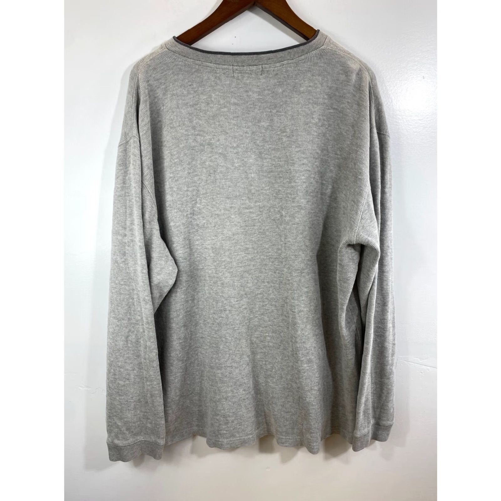 Club Room Club Room Mens Sweater Gray V-Neck Pullover 2XL 100% Cotton Striped (Note: Original pattern is Solid) Size US XXL / EU 58 / 5 - 2 Thumbnail