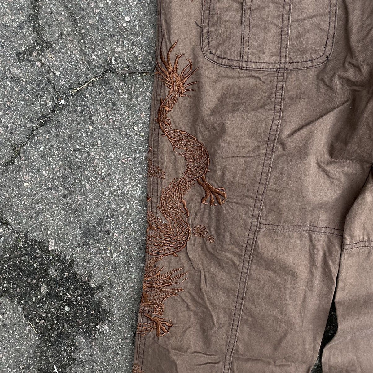 Japanese Brand Vintage Cropped Pants Dragon Japanese Brand Avantgarde M-L Size 26" / US 2 / IT 38 - 4 Thumbnail