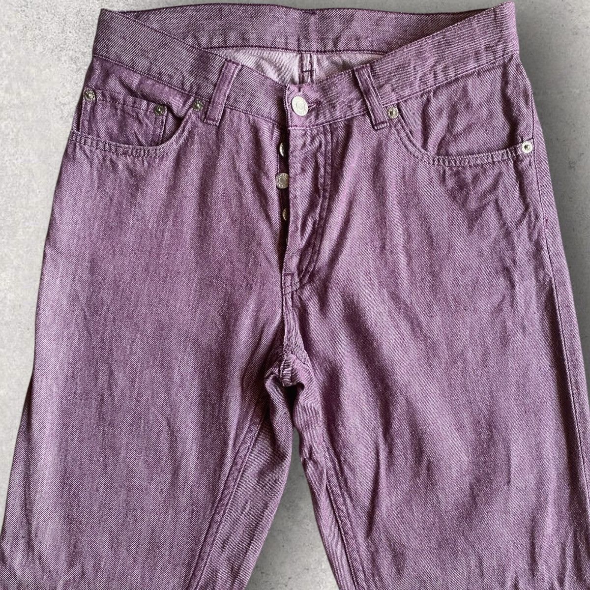 Helmut Lang 2000’s Archive Cotton Linen Denim Size US 30 / EU 46 - 2 Thumbnail