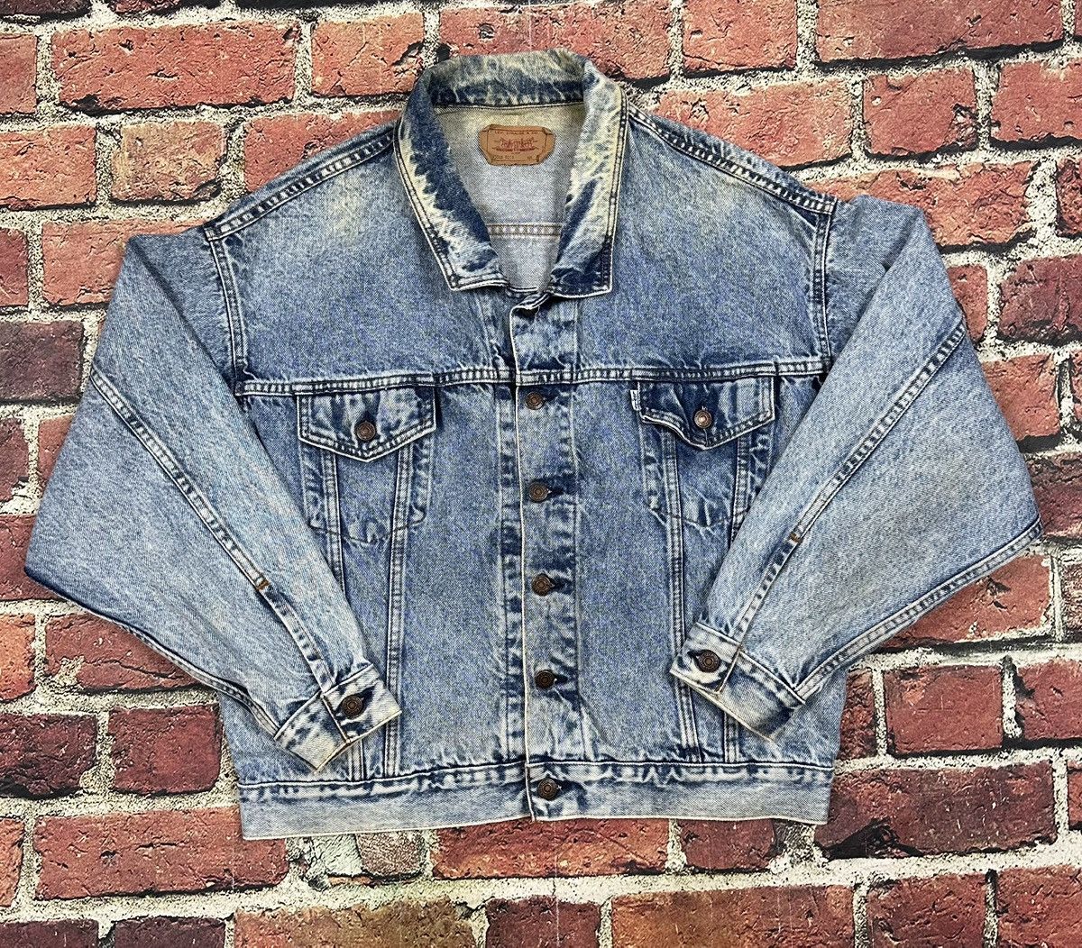 Levi's Vintage 80s Levis Denim Acid Trucker Jacket USA 75068 0219 Size US M / EU 48-50 / 2 - 1 Thumbnail