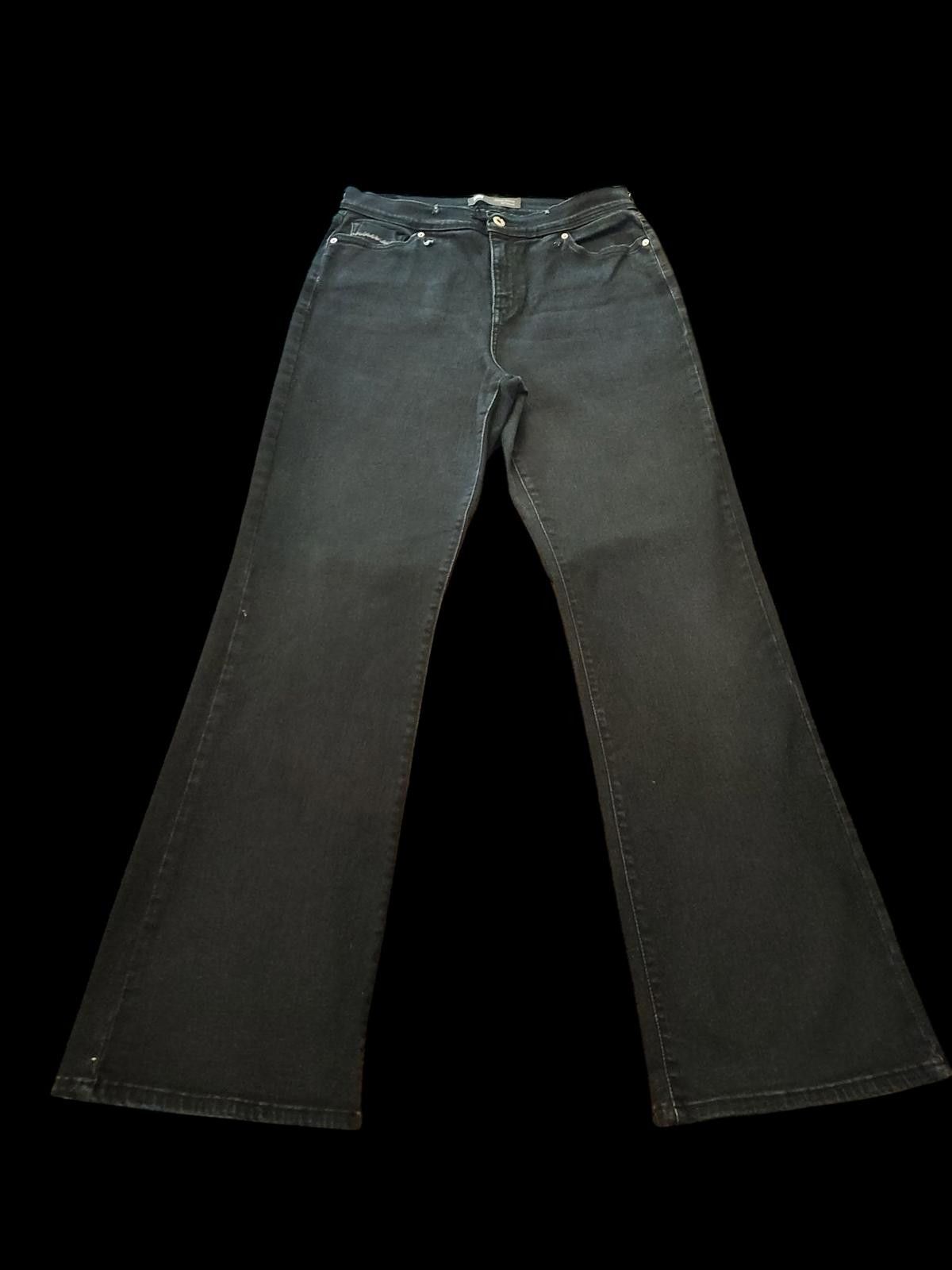 Designer Levi Strauss & Co. Stylish High-Waisted Black Flare Jeans Size 31" - 2 Thumbnail