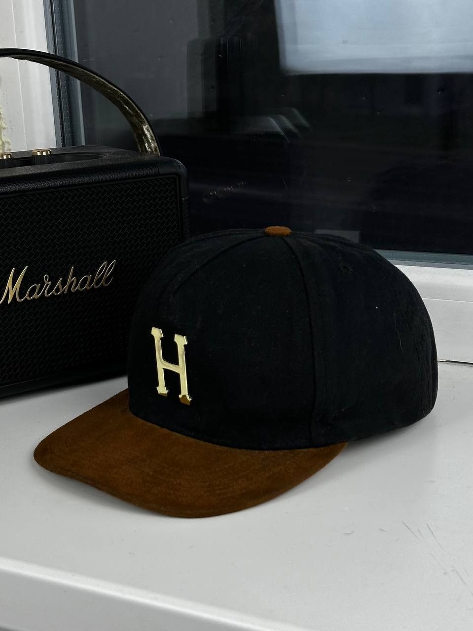 Huf × Vintage Vintage HUF Cap Suede Brim Hat Brown Made in USA Size ONE SIZE - 2 Thumbnail