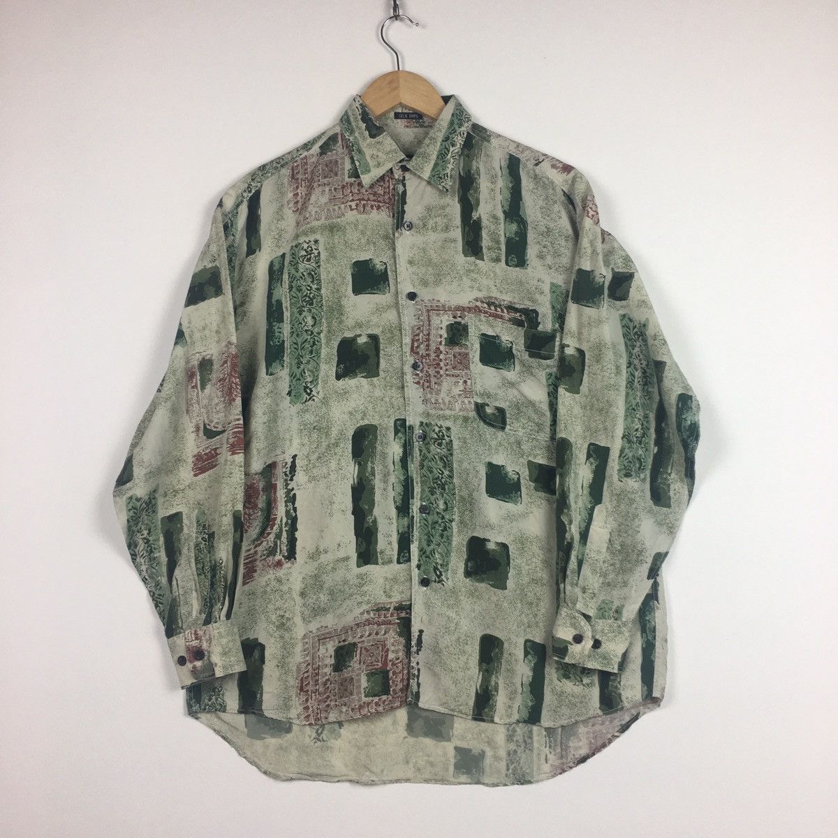 Japanese Brand × Vintage Vintage Virmanzoni Silk Button Ups Shirt Size US M / EU 48-50 / 2 - 1 Thumbnail