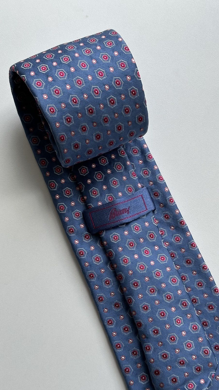 Brioni Brioni Men Blue Classic Tie HandMade In Italy 100% Silk Size ONE SIZE - 8 Thumbnail