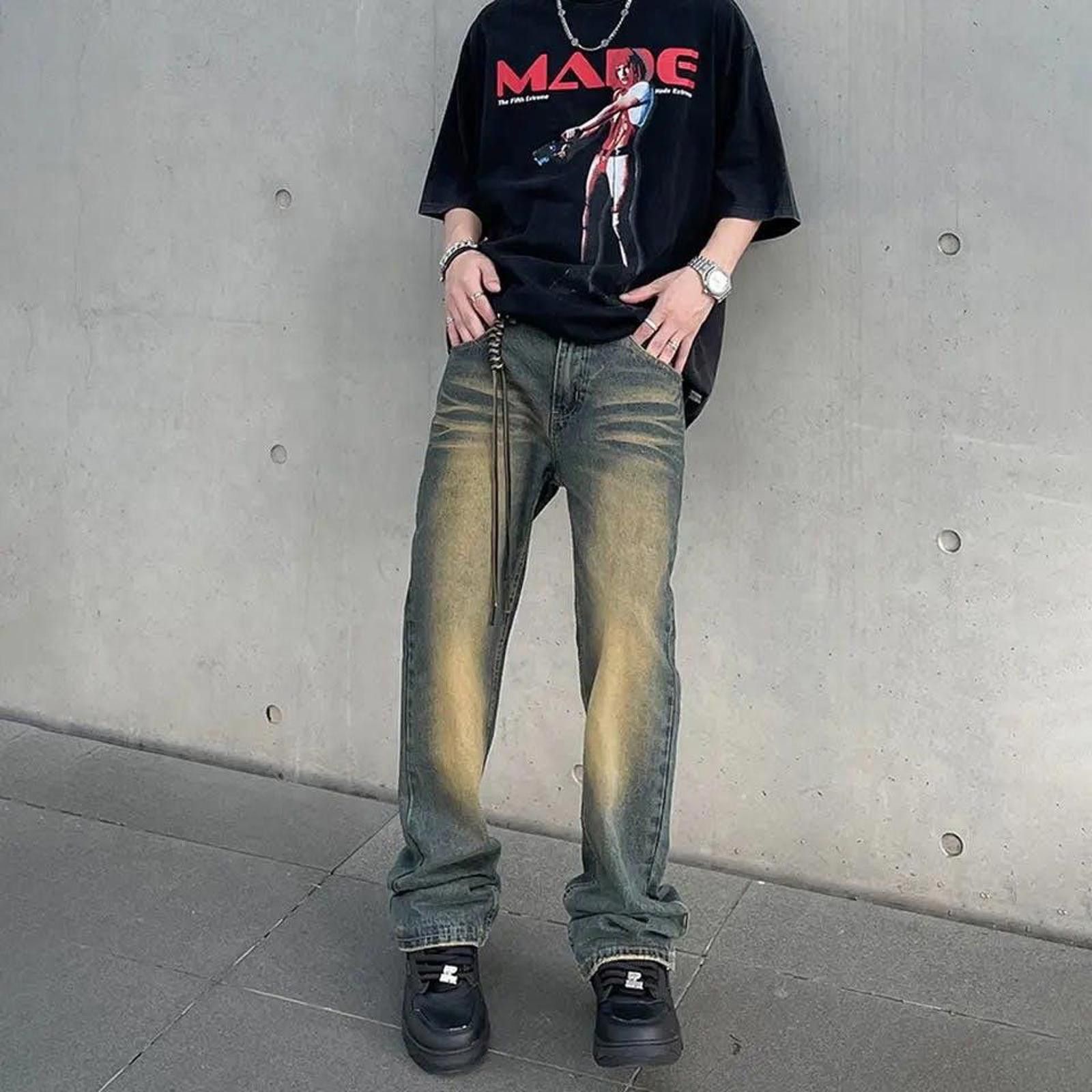 Jean × Vintage Flared Jeans for Men Baggy Wide Leg Street Vintage Size US 32 / EU 48 - 1 Thumbnail