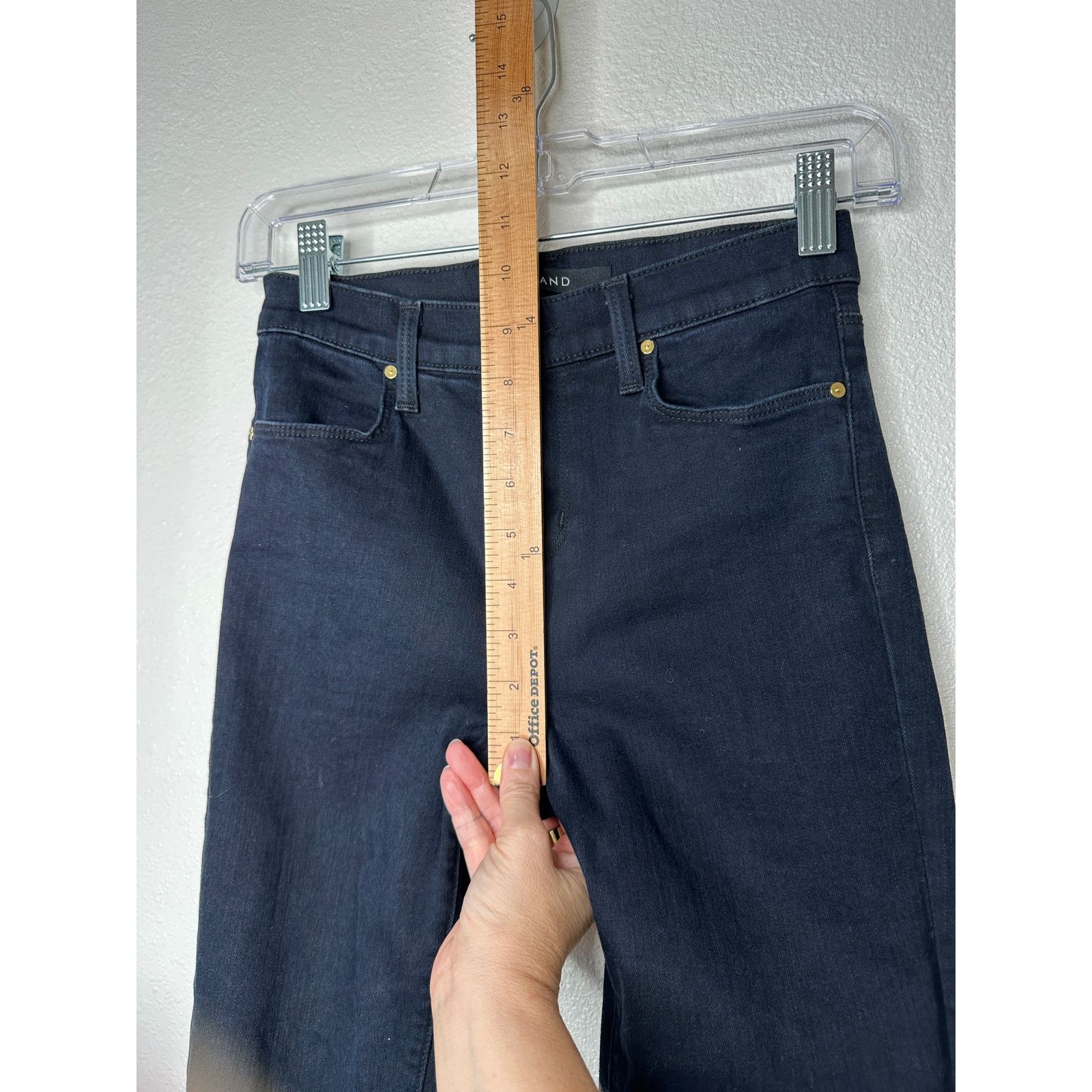 J Brand J Brand Alana Blue Mercy Distressed Knee Raw Hem Jeans 24 Size 24" / US 00 / IT 34 - 13 Thumbnail