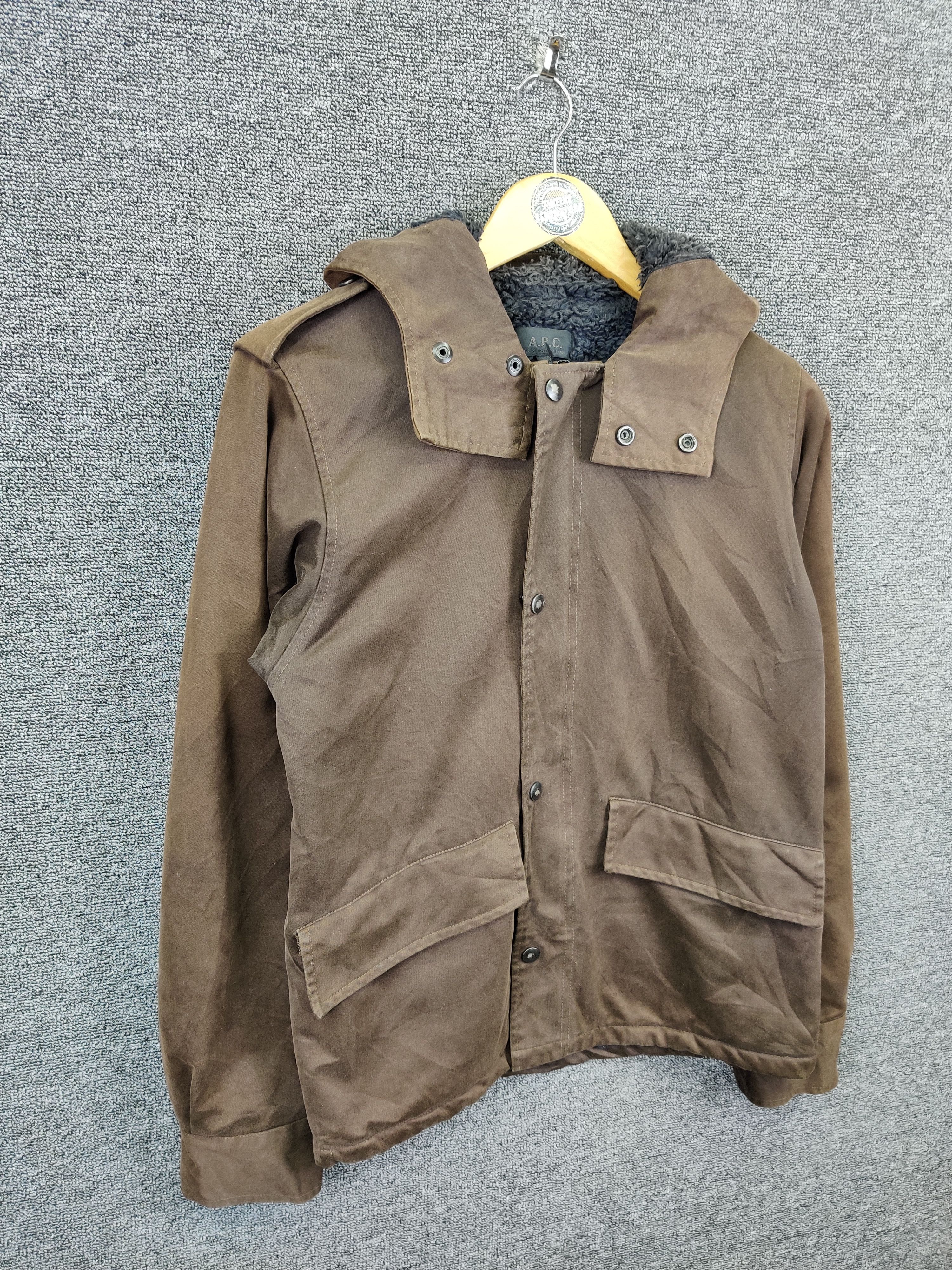 A.P.C. Vintage A.P.C Sherpa Hoodie Coat Jacket Size US S / EU 44-46 / 1 - 5 Thumbnail