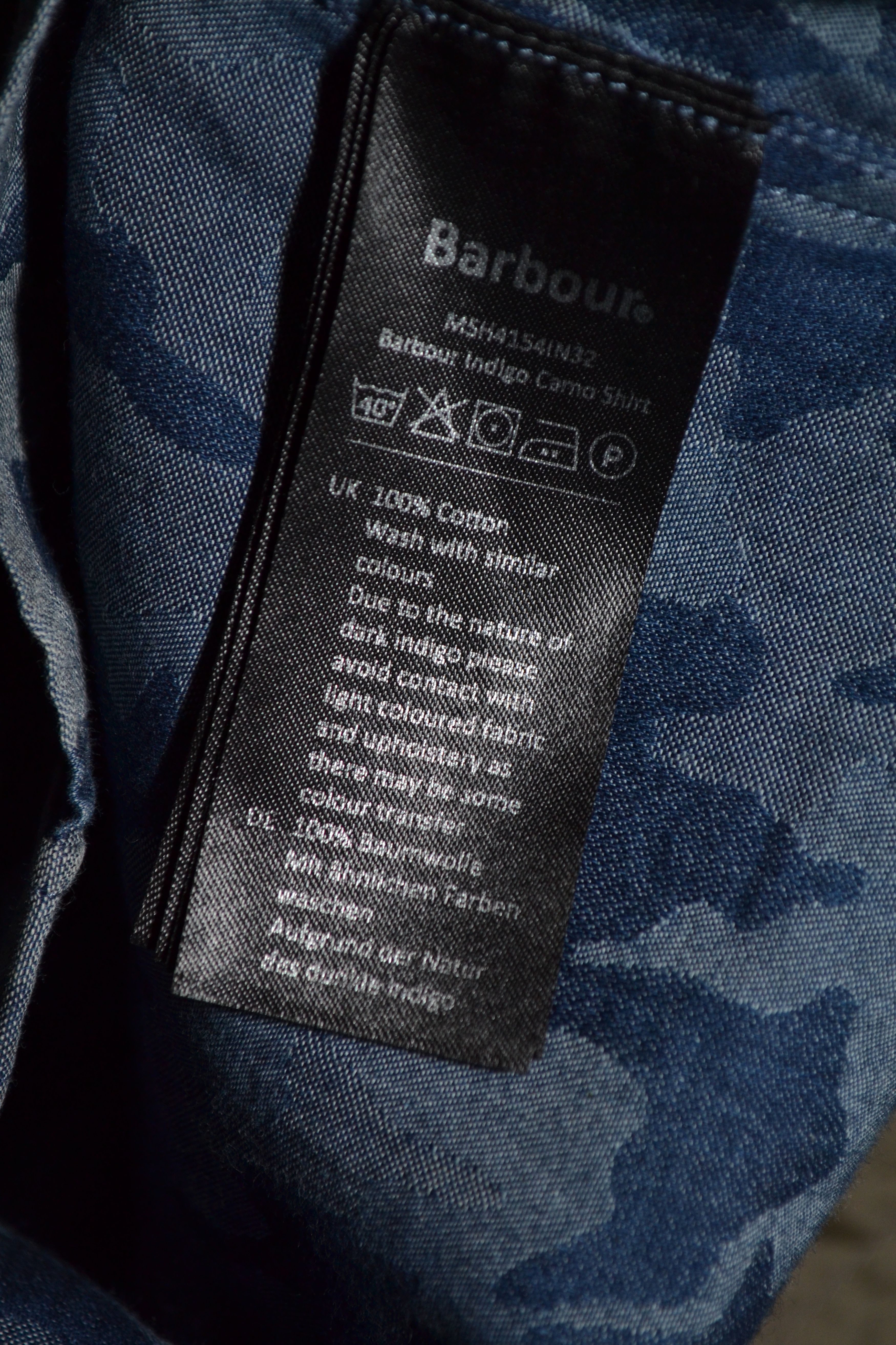 Barbour Barbour M Indigo Camo Shirt Indigo Size US M / EU 48-50 / 2 - 9 Thumbnail