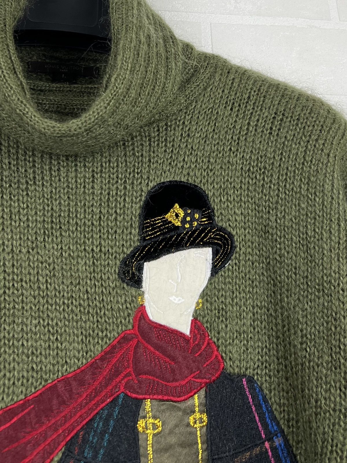 Louis Vuitton LOUIS VUITTON Sweater Turtleneck Mohair Knit Lady Big Logo Size L / US 10 / IT 46 - 6 Thumbnail