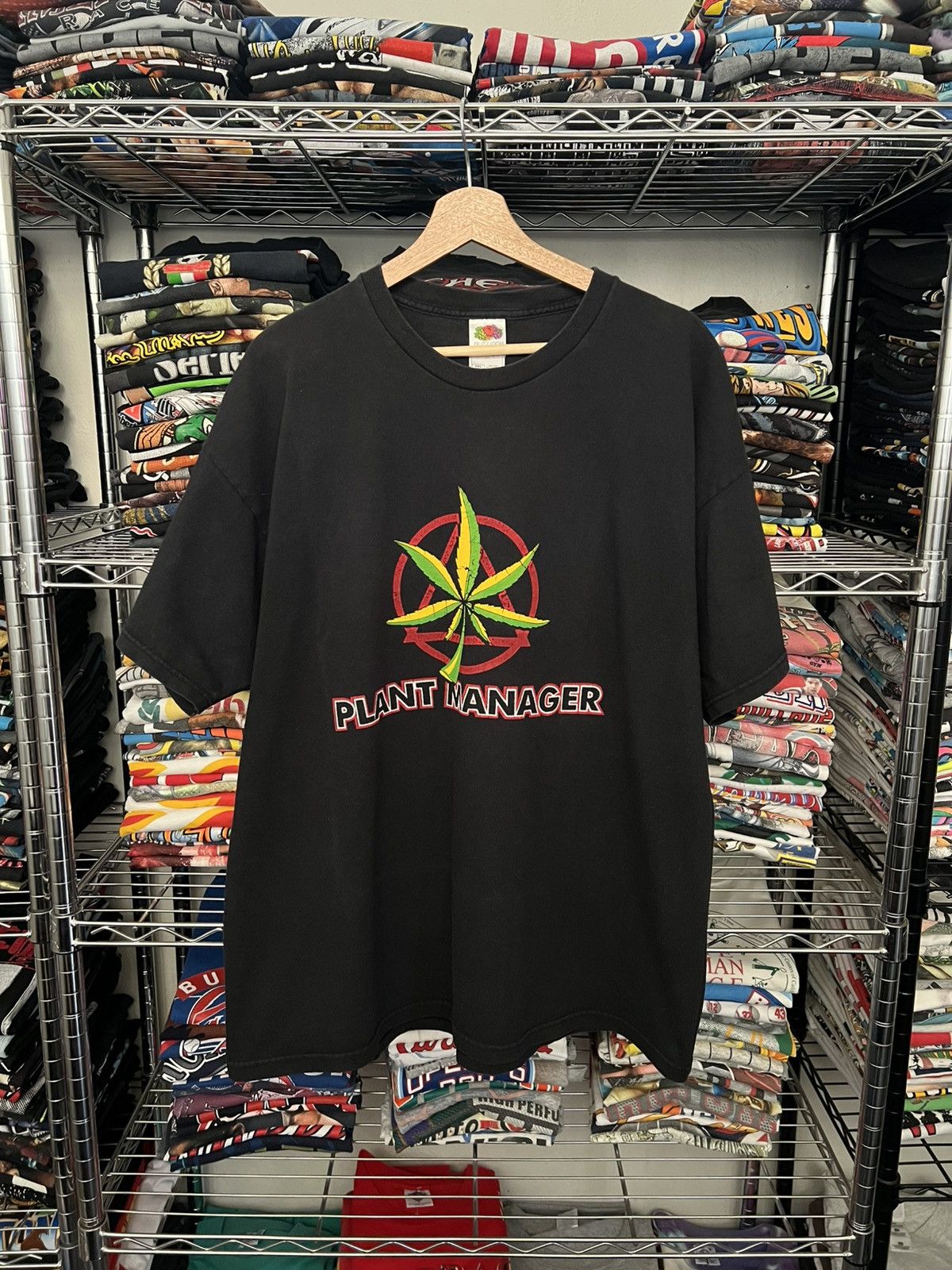 Vintage 2000s Plant Manager Weed Tee Marijuana Size US XXL / EU 58 / 5 - 1 Thumbnail