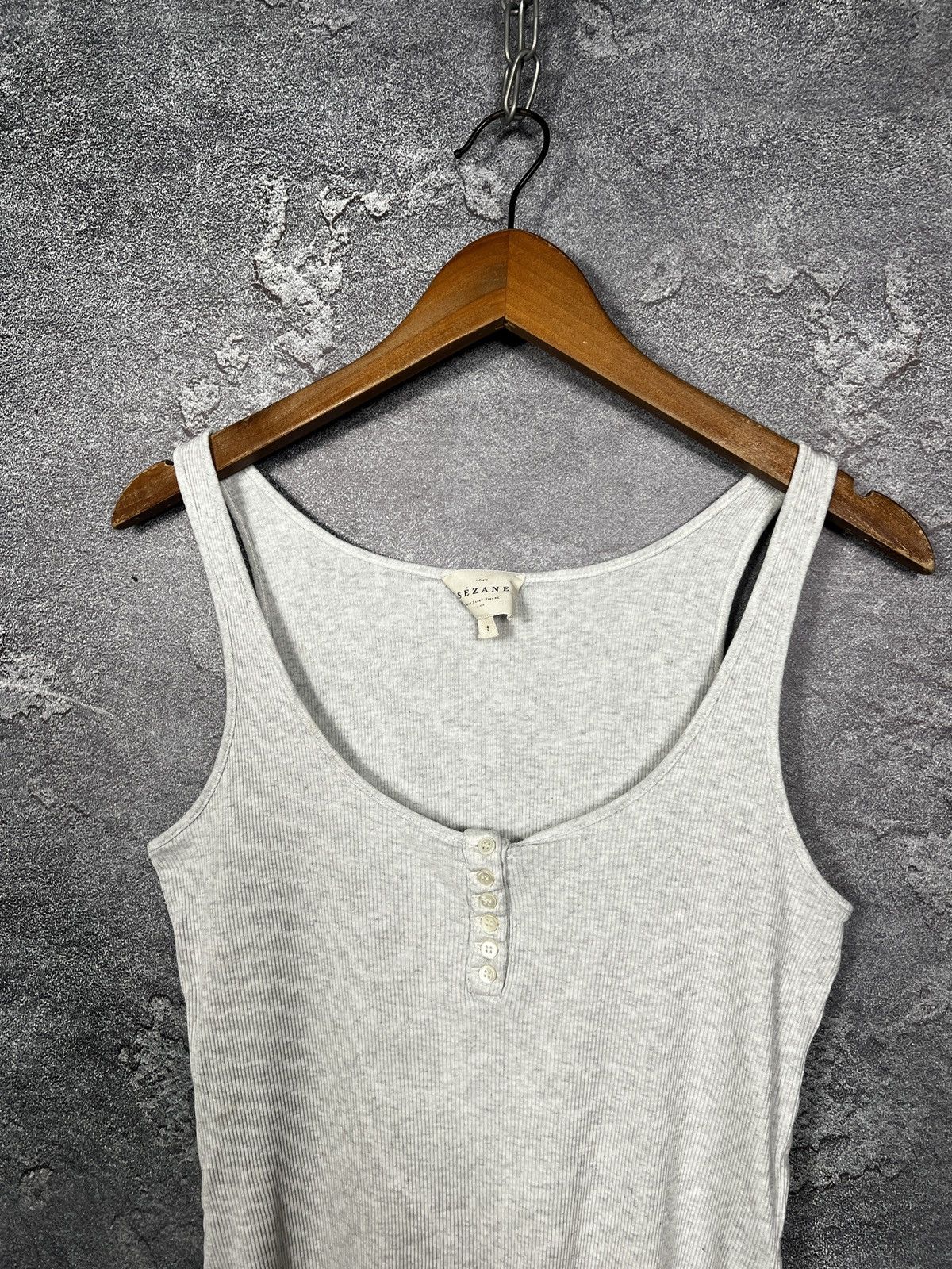 Sezane Sezane Classic Grey Tank Top Size S Size S / US 4 / IT 40 - 2 Thumbnail