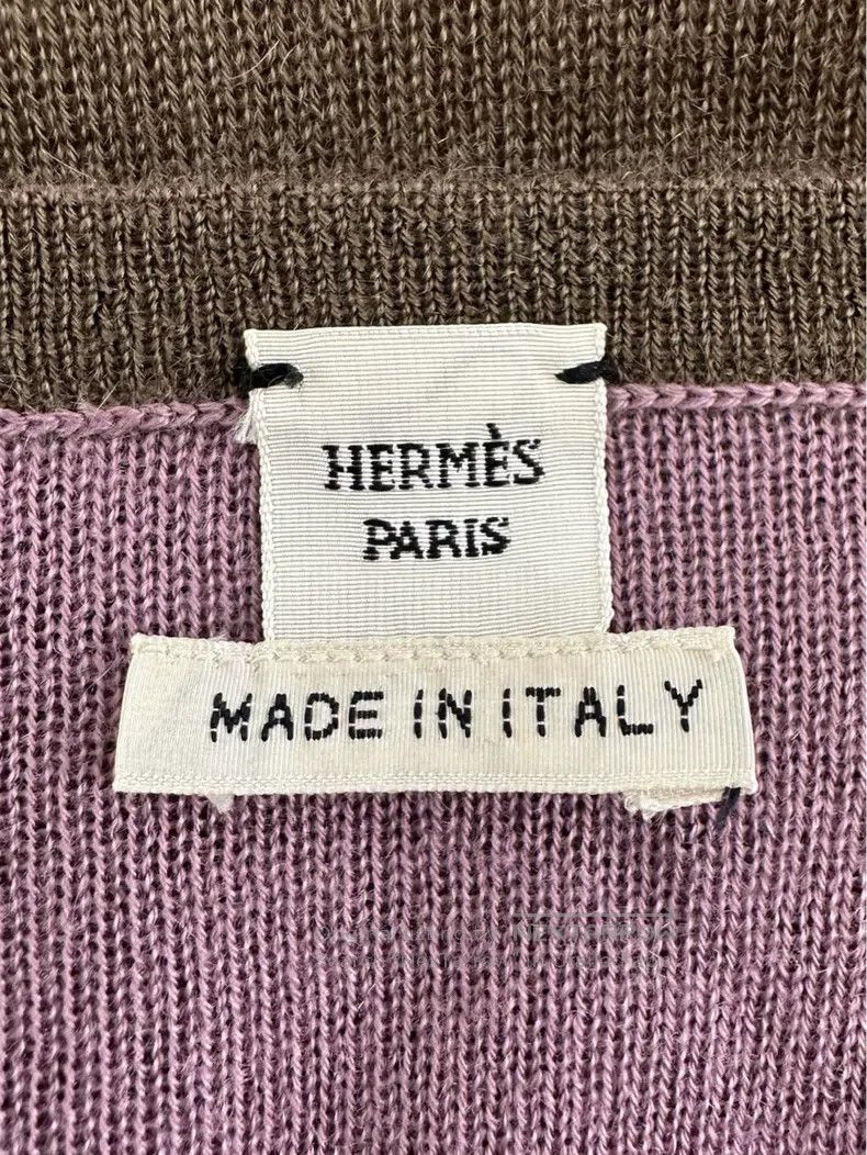 Hermes Hermes Bicolor Cashmere Knit Sweater Long Sleeve Vest Set, Size M / US 6-8 / IT 42-44 - 7 Thumbnail