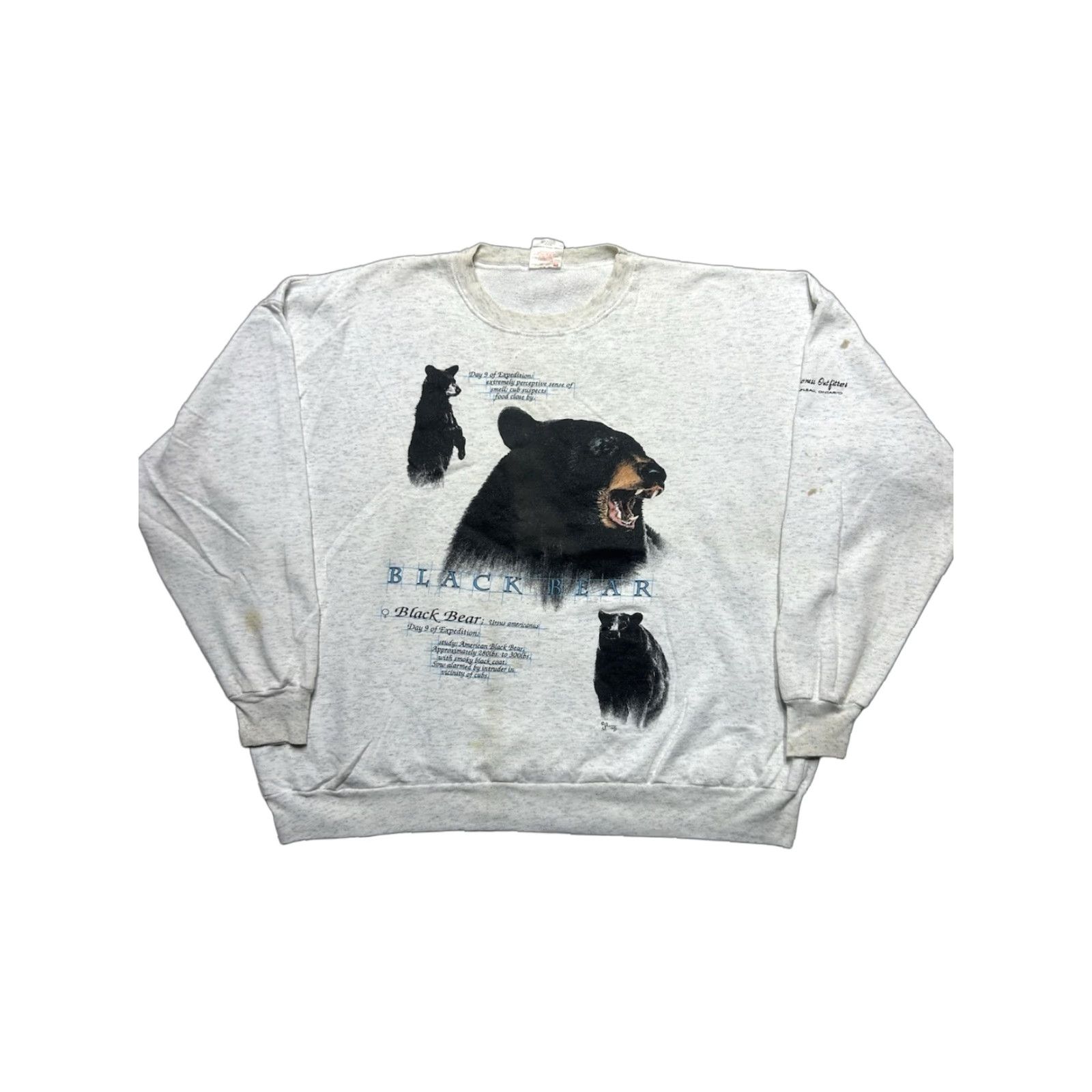 Vintage VINTAGE 80s 90s crewneck sweatshirt black bear animal nature Ontario Canada XL Men Pullover 90s Size US XL / EU 56 / 4 - 1 Thumbnail