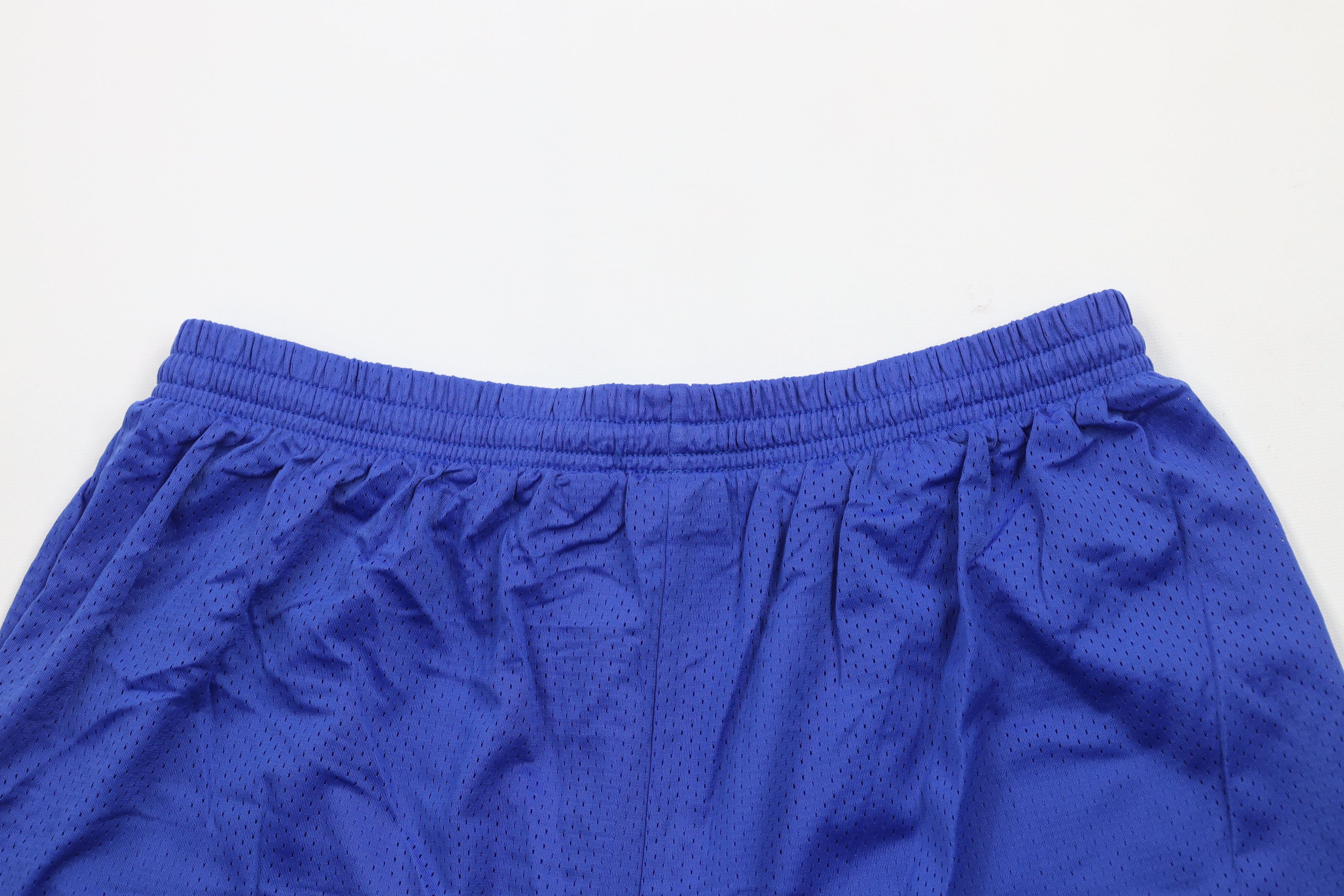 Nike × Vintage Vintage Y2K Nike Swoosh Above Knee Mesh Shorts Royal Blue Size US 36 / EU 52 - 10 Thumbnail