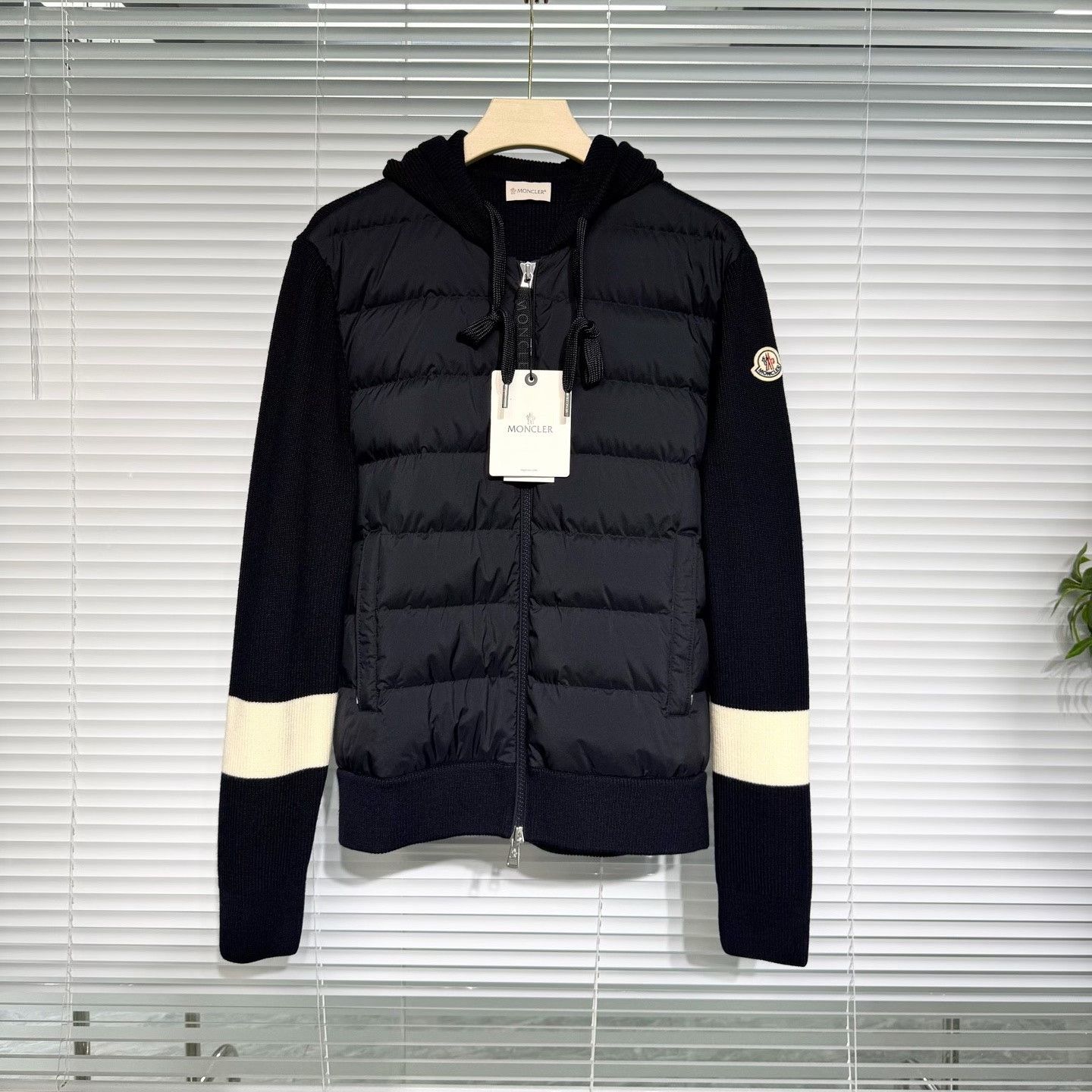 Moncler Moncler Hooded Down Knit Jacket Size US M / EU 48-50 / 2 - 1 Thumbnail