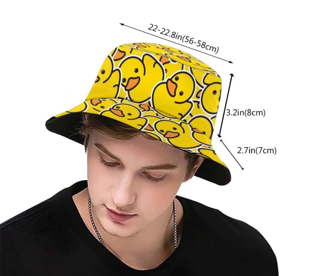 Vintage Hat With Duck Cartoon Design Size ONE SIZE - 4 Thumbnail