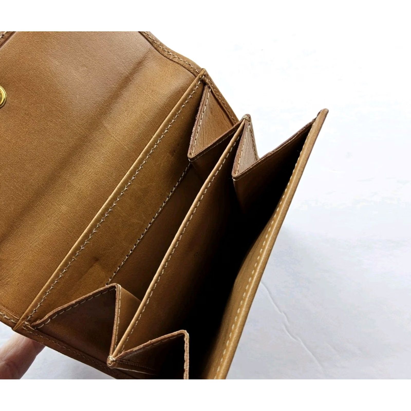 Celine CELINE Wallet Bifold PVC Leather Trim Brown Size ONE SIZE - 8 Thumbnail