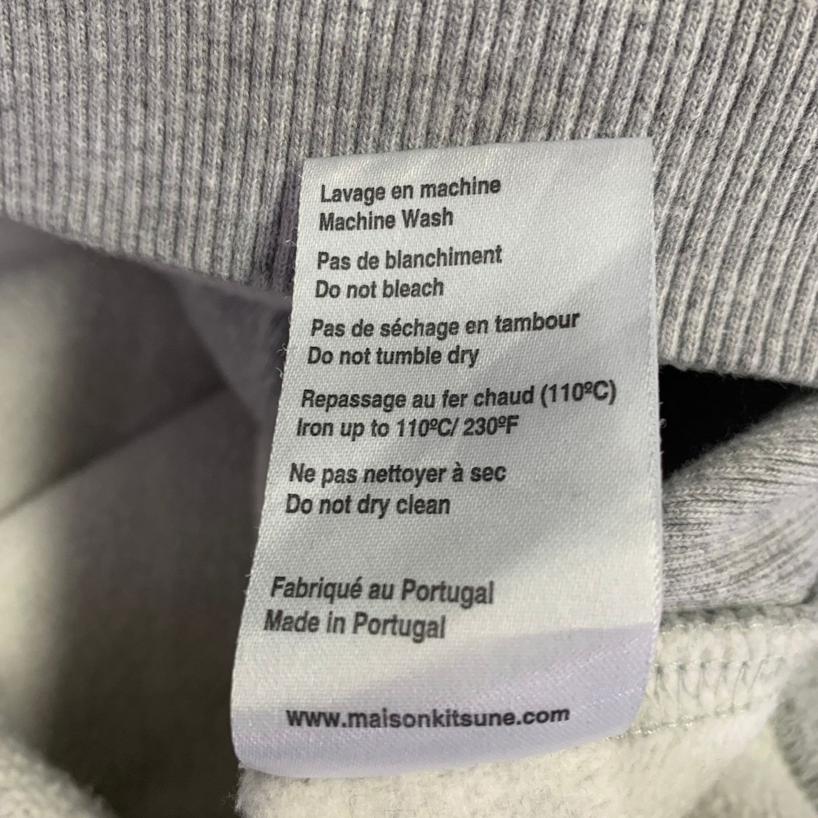 Maison Kitsune MAISON KITSUNE M Heather Grey Black Cotton Hooded Sweatshirt Size US M / EU 48-50 / 2 - 7 Thumbnail