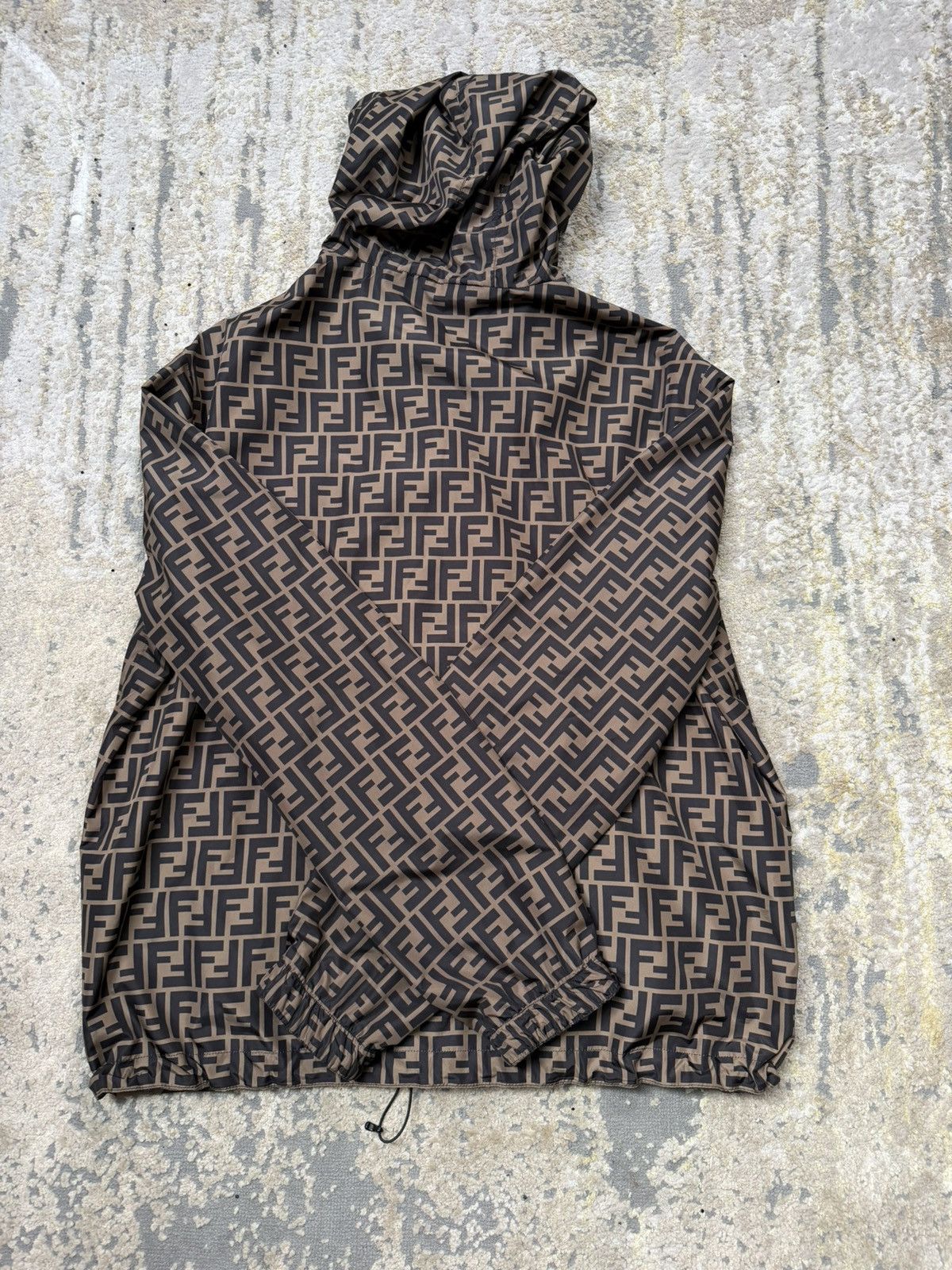 Fendi Fendi FF Monogram Windbreaker Jacket (Brown) Size 52 Size US L / EU 52-54 / 3 - 3 Thumbnail