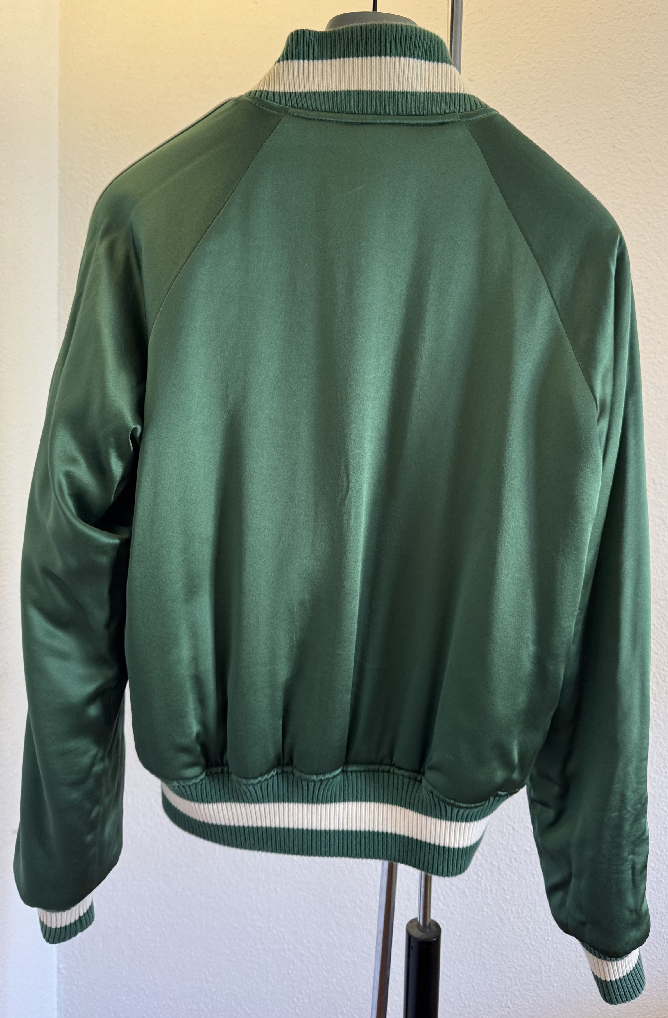 Amiri Amiri Reversible Silk Bomber Jacket Gold/Green Size US XS / EU 42 / 0 - 6 Thumbnail