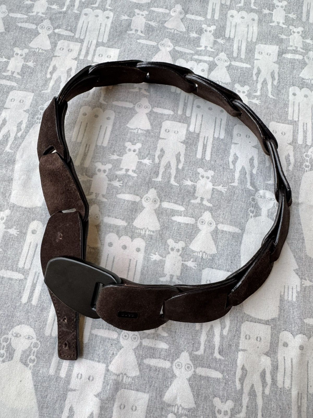 Gucci Gucci Tom Ford SS97 Suede Leather Chain Belt Size ONE SIZE - 3 Thumbnail
