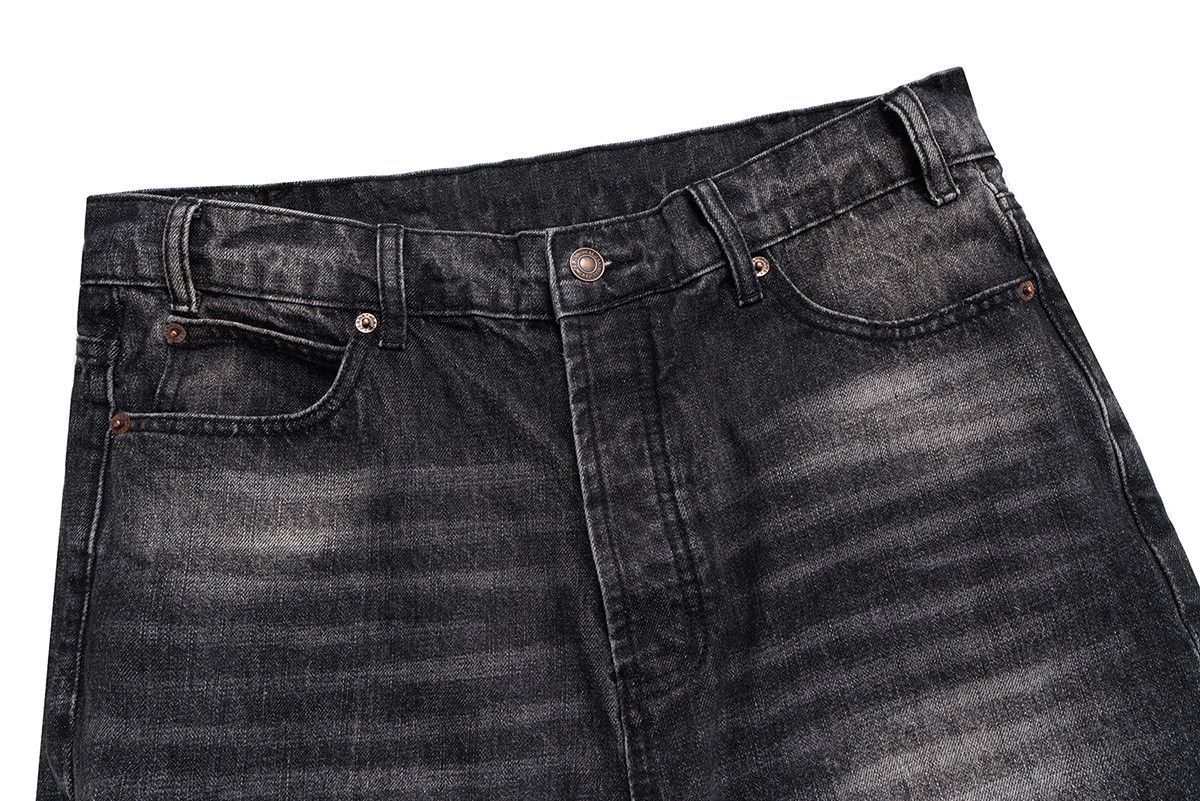 Jean × Vintage Streetwear Damaged Hole Washed Baggy Jeans Size US 33 - 3 Thumbnail