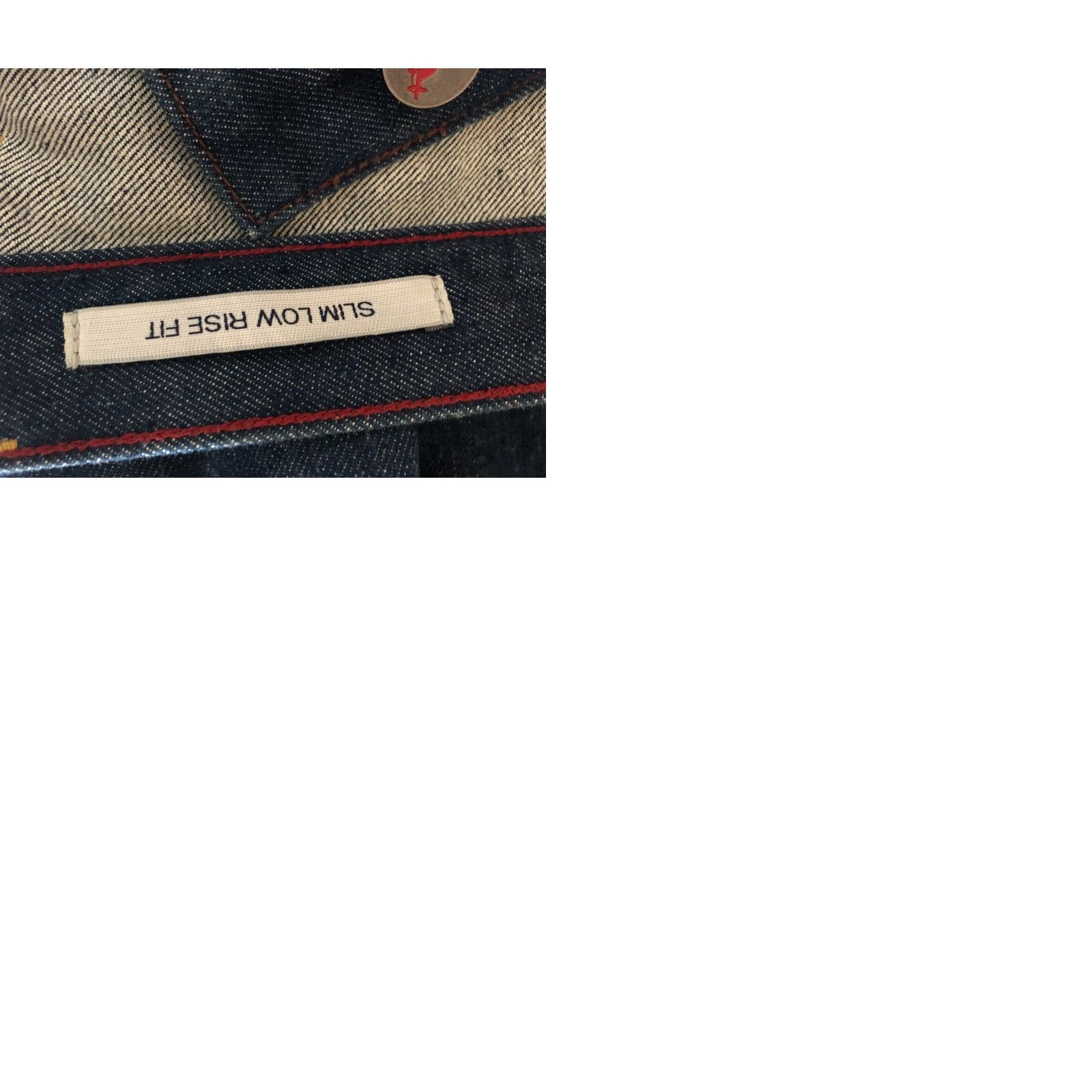 Kangol Kangol Jeans Mens One Size Blue Selvedge Cotton Men Slim Low Rise Fit Size US 35 - 9 Thumbnail