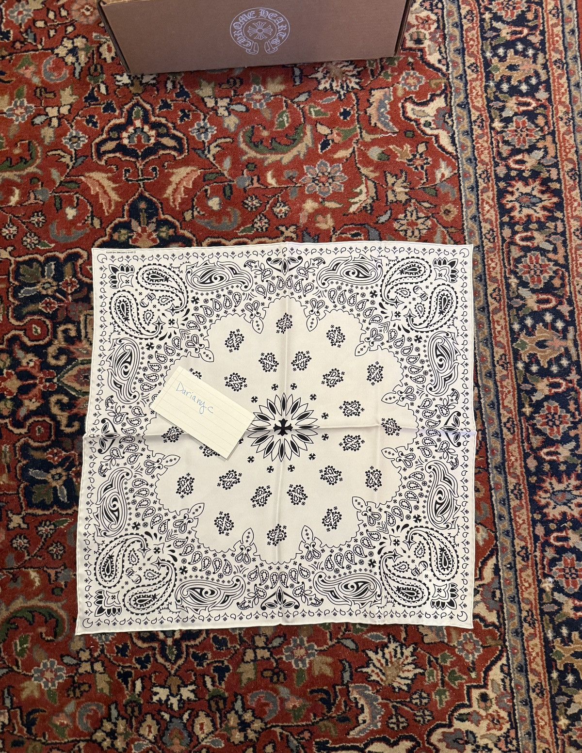 Chrome Hearts white silk bandanna Size ONE SIZE - 2 Thumbnail