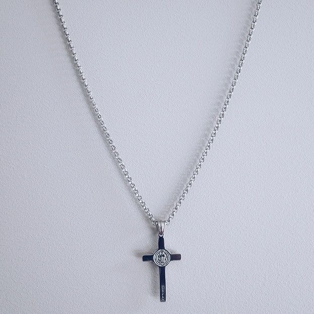 Vintage Mono Cross Necklace Size ONE SIZE - 1 Thumbnail