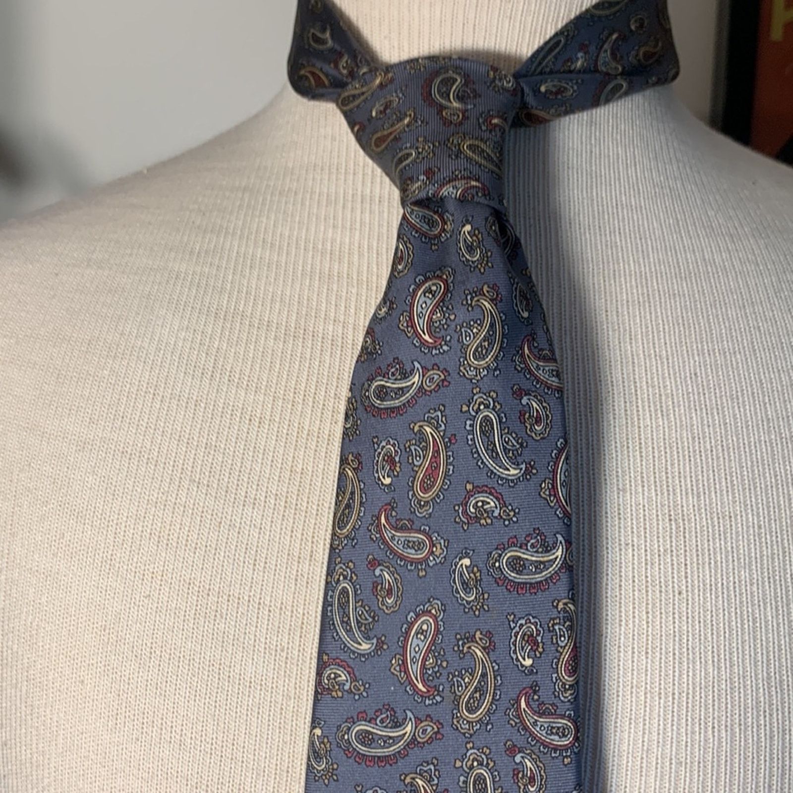 Dior CHRISTIAN DIOR 100% SILK PAISLEY NECKTIE Size ONE SIZE - 3 Thumbnail