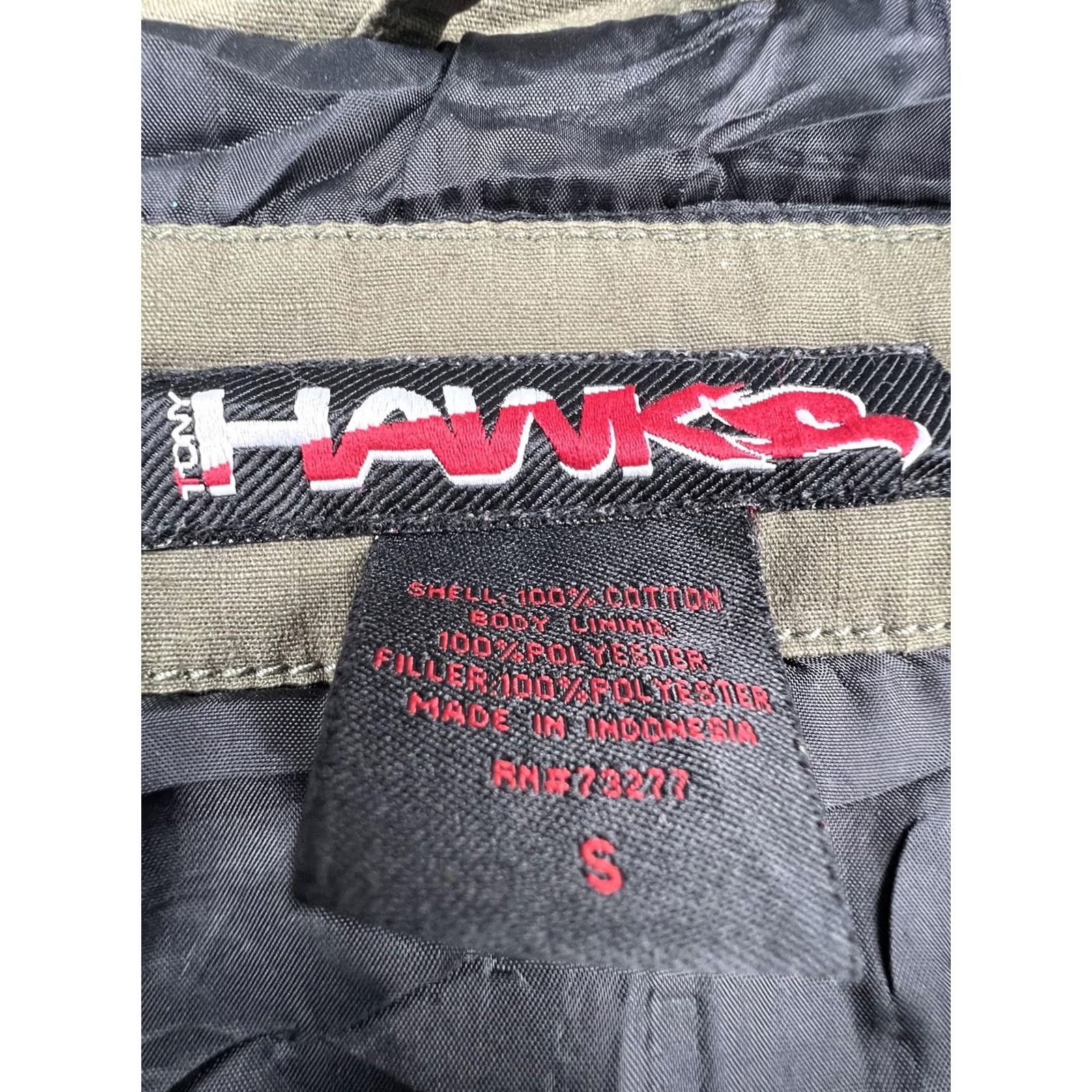 Vintage Tony Hawk Jacket Mens Small Green Canvas Military Full Zip Lined Pocketed Size US S / EU 44-46 / 1 - 3 Thumbnail