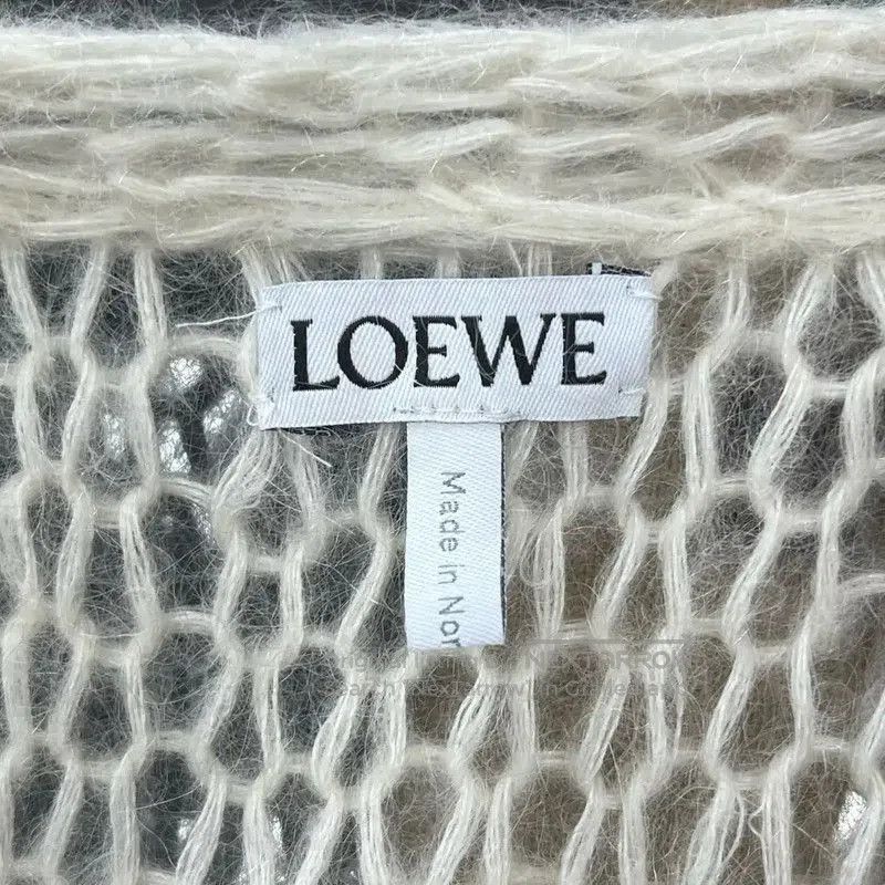 Loewe Loewe Women's Beige Open Knit Cardigan . Size M / US 6-8 / IT 42-44 - 3 Thumbnail