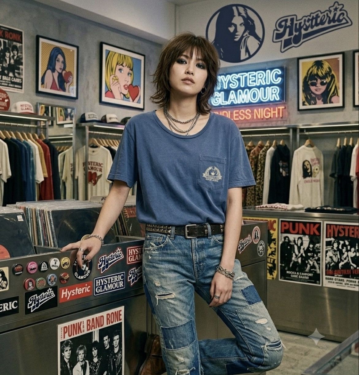 Hysteric Glamour Hysteric Glamour Secret Service Distressed Single Pocket Tee Size US M / EU 48-50 / 2 - 2 Thumbnail