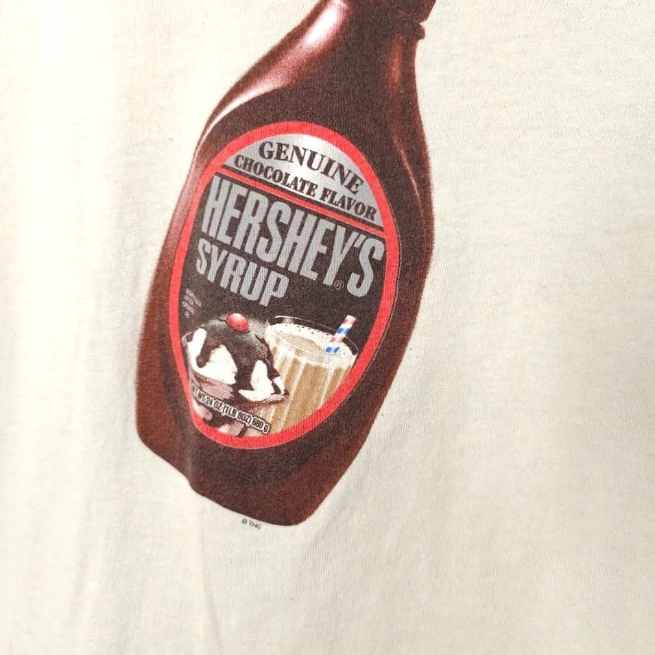 Gildan Hershey Chocolate Syrup T Shirt Mens Large Snack Tee Dessert T-Shirt Candy Bar Gildan Beige Cotton Short Sleeve Crew Neck Mens Size US L / EU 52-54 / 3 - 4 Thumbnail