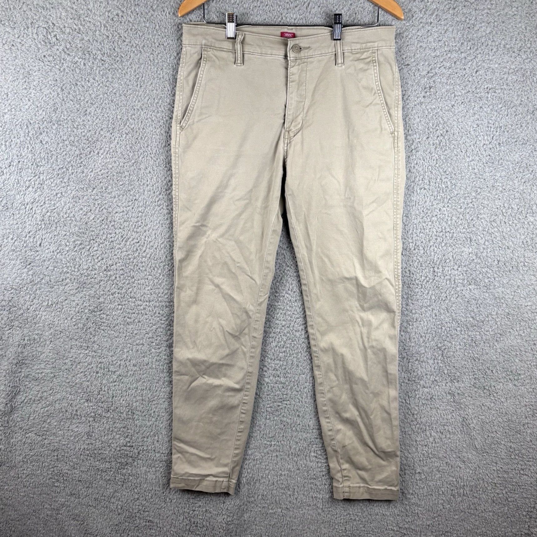 Levi's Levi's XX Chino Pants Mens 32x30 Twill Chino Flat Front Regular Stretch Tan Beige 30 in Inseam Jeans City Preppy 90s USA Logo Size US 32 / EU 48 - 2 Thumbnail