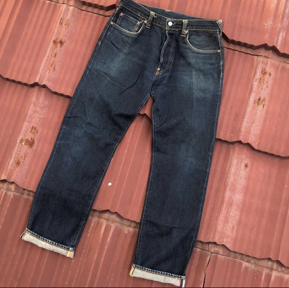 Japanese Brand Evisu selvegde denim Size US 31 - 3 Thumbnail