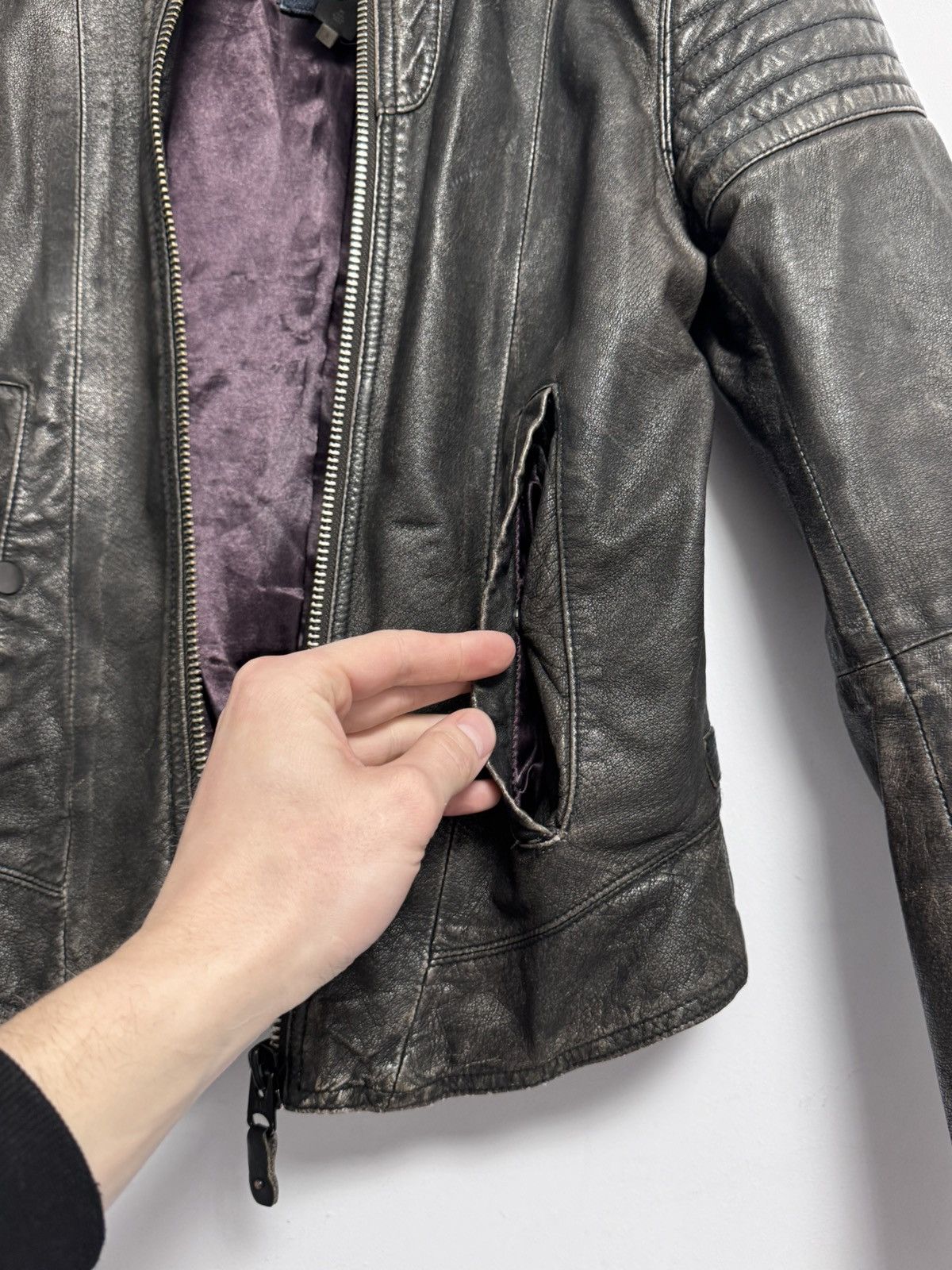 G-STAR FAE LEATHER Biker Jacket Women’s Size S