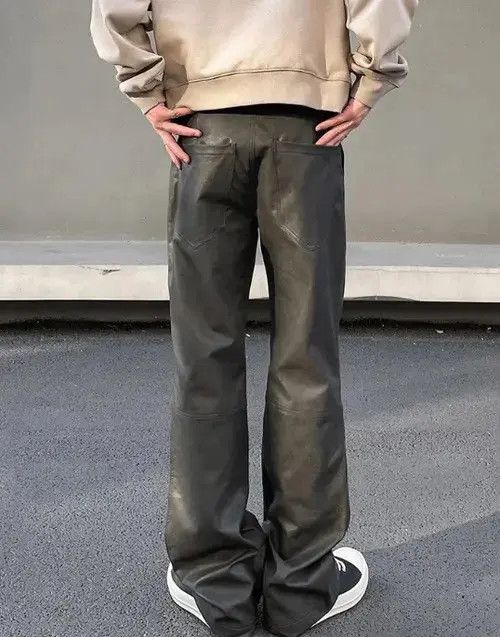 Jean Horiko x Yura Straight Leg Stacked PU Leather a pant Size US 30 / EU 46 - 8 Thumbnail