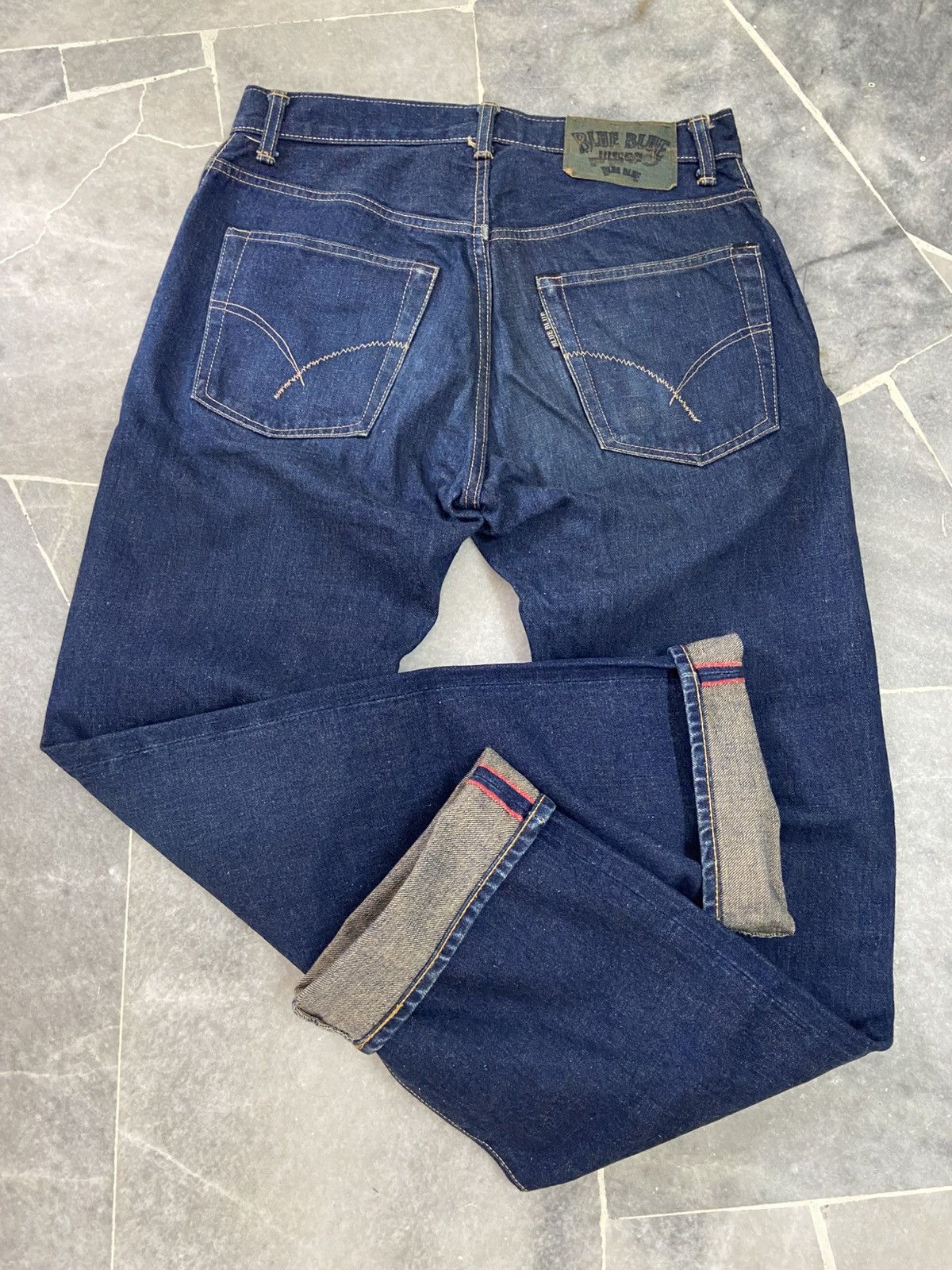 Blue Blue Japan × Jean Iron HR Market Blue Blue Japan Selvedge Jeans Size US 31 - 8 Thumbnail