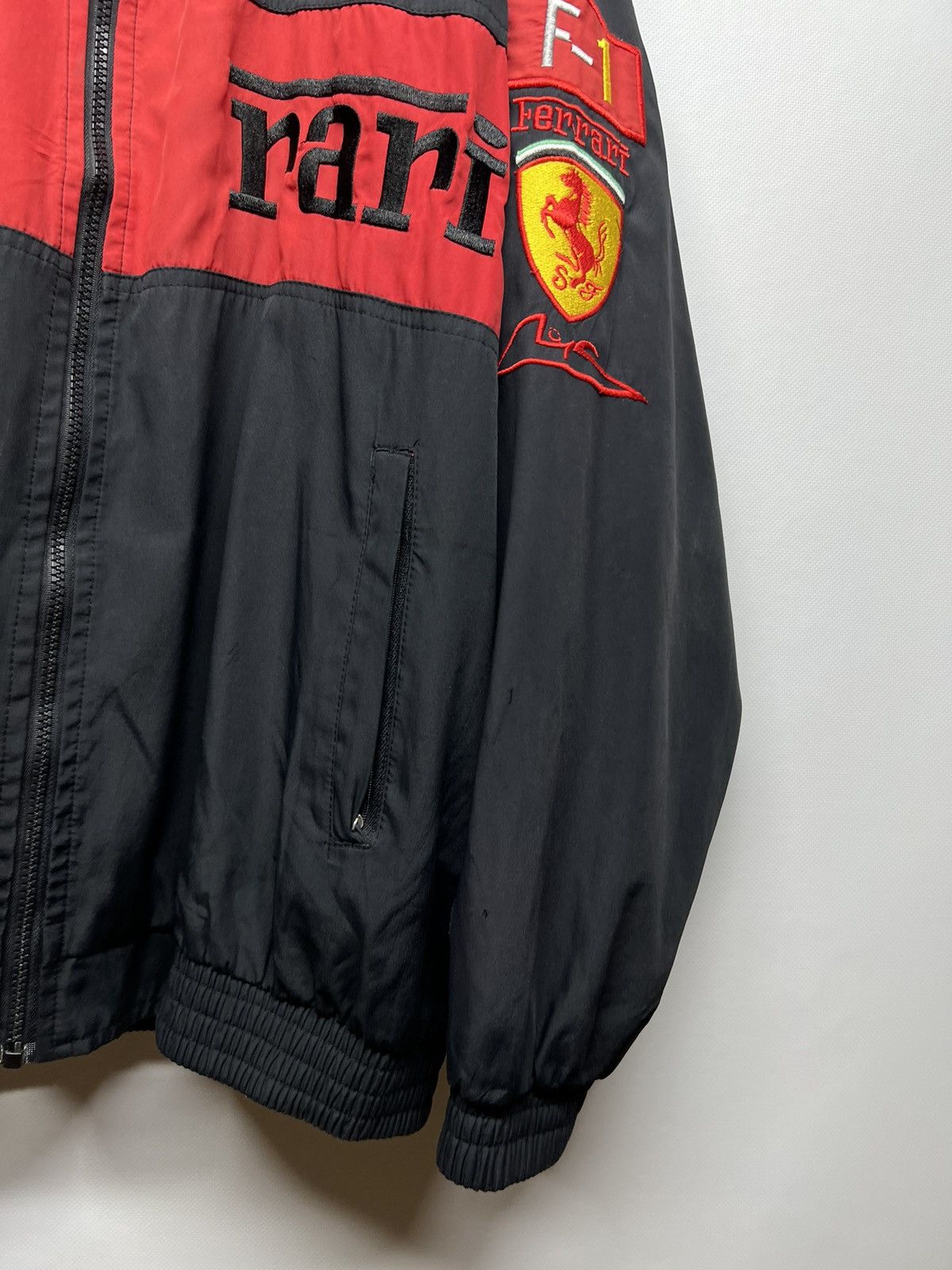 Vintage Y2k Ferrari F1 Faded Nylon Racing Jacket 00’s