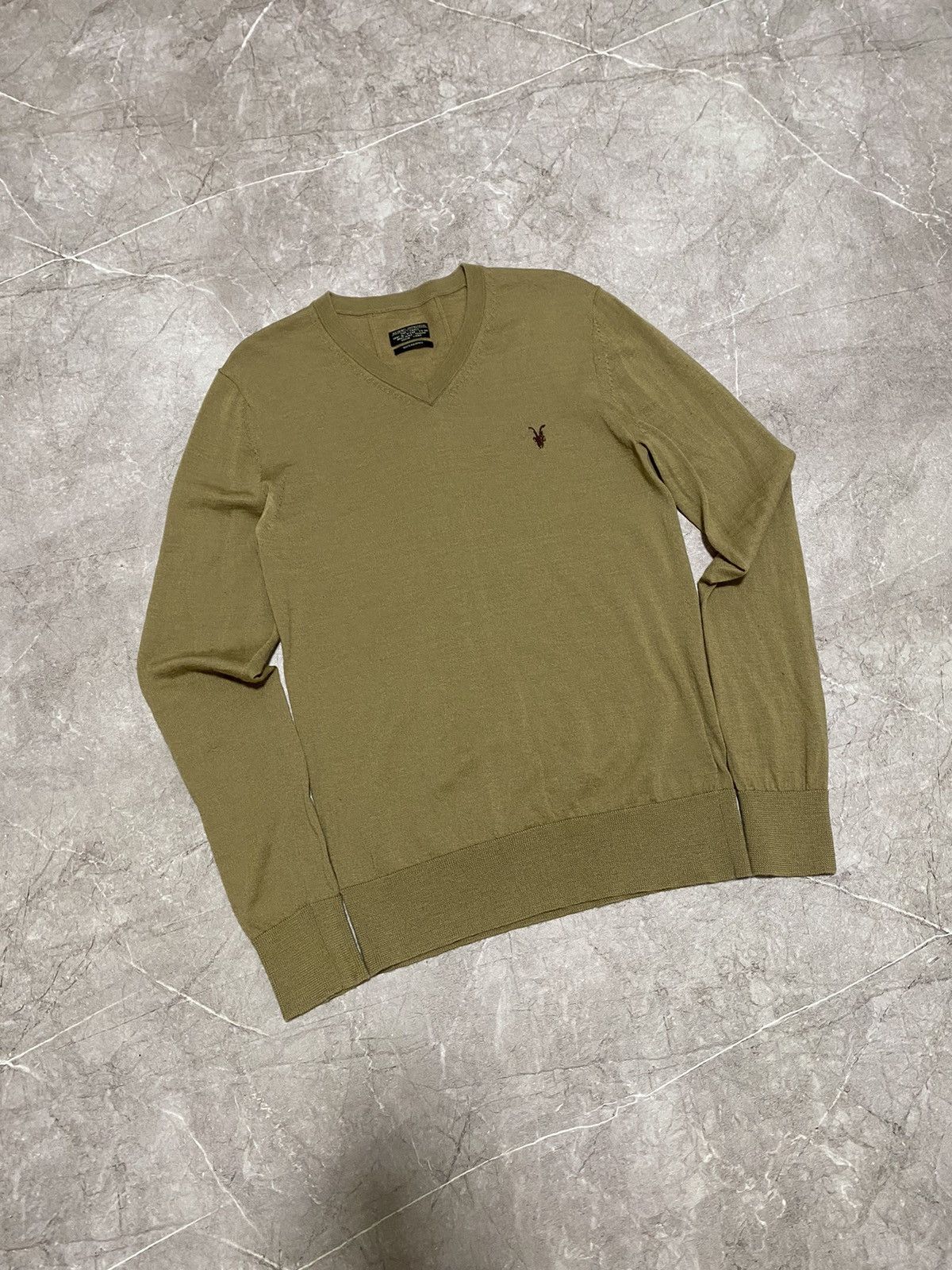 Allsaints × Designer Rare Allsaints Merino V-Neck Wool Sweater Designer Size S / US 4 / IT 40 - 1 Thumbnail