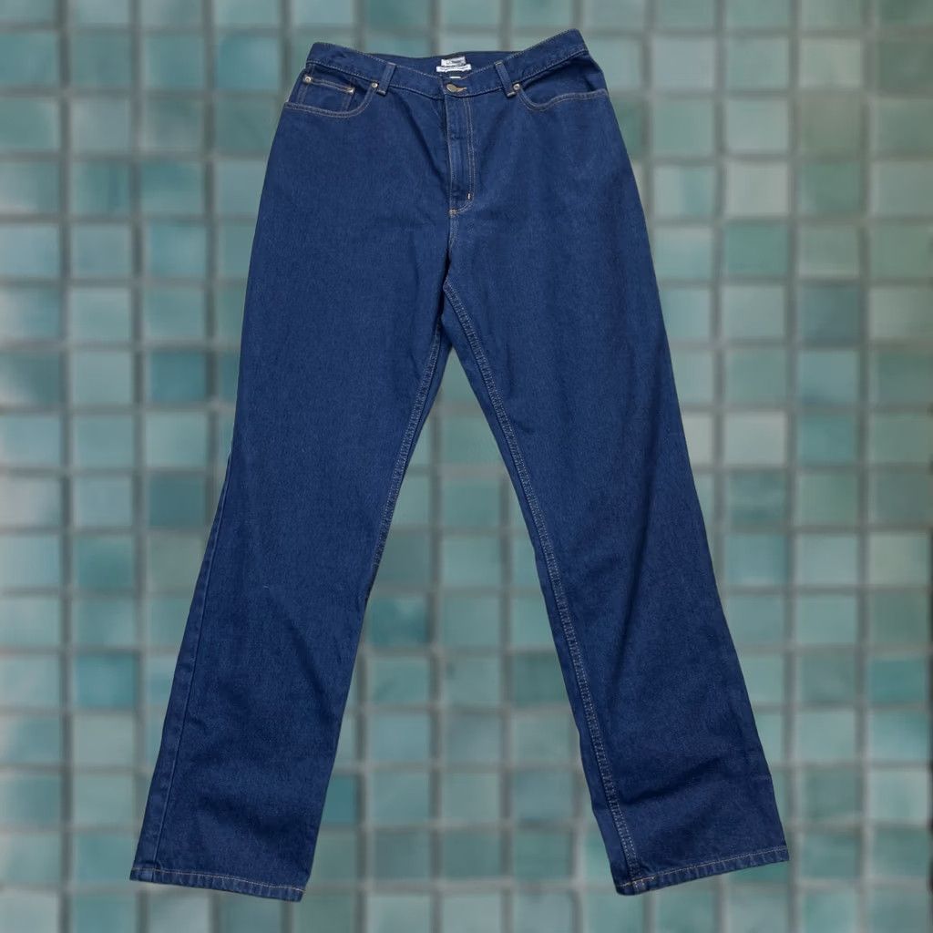 Vintage VINTAGE LL Bean Jeans Womens 16 Tall Blue Ultra High Rise Relaxed Tapered Leg Logo Denim Shirt? Size 24" / US 00 / IT 34 - 1 Thumbnail