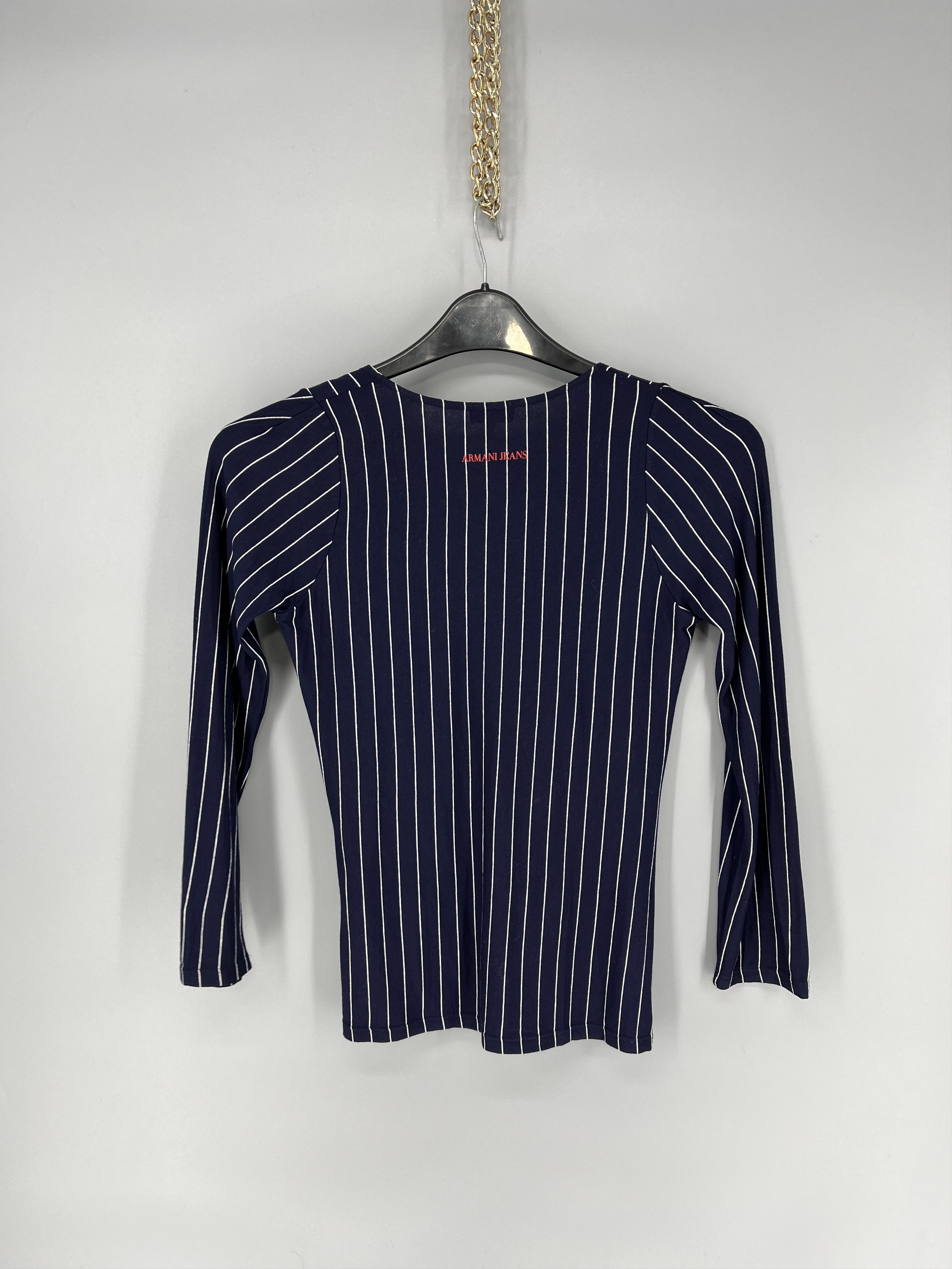 Armani × Giorgio Armani Vintage Y2K Armani Jeans Velvet blouse Size M / US 6-8 / IT 42-44 - 9 Thumbnail