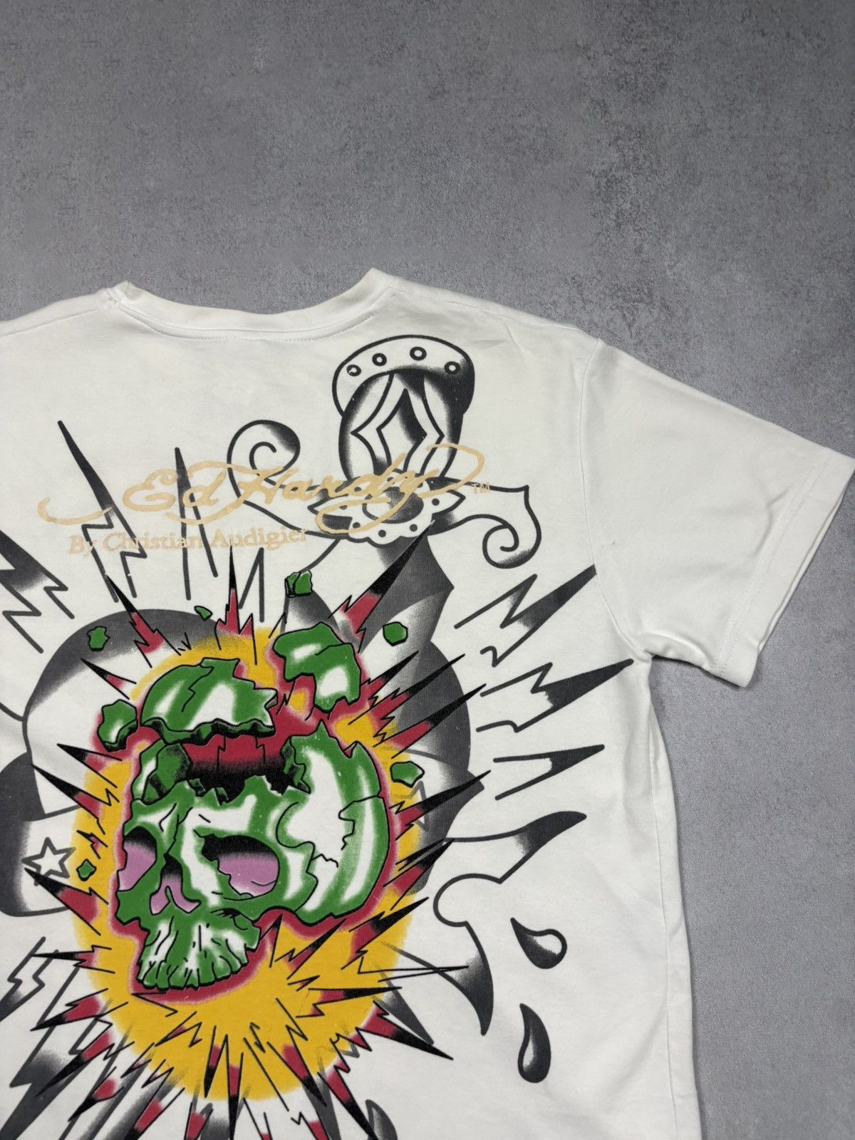 Ed Hardy Ed Hardy Early 2000s “Kills Me Slowly” Rhinestone T-Shirt XL Size US XL / EU 56 / 4 - 15 Thumbnail