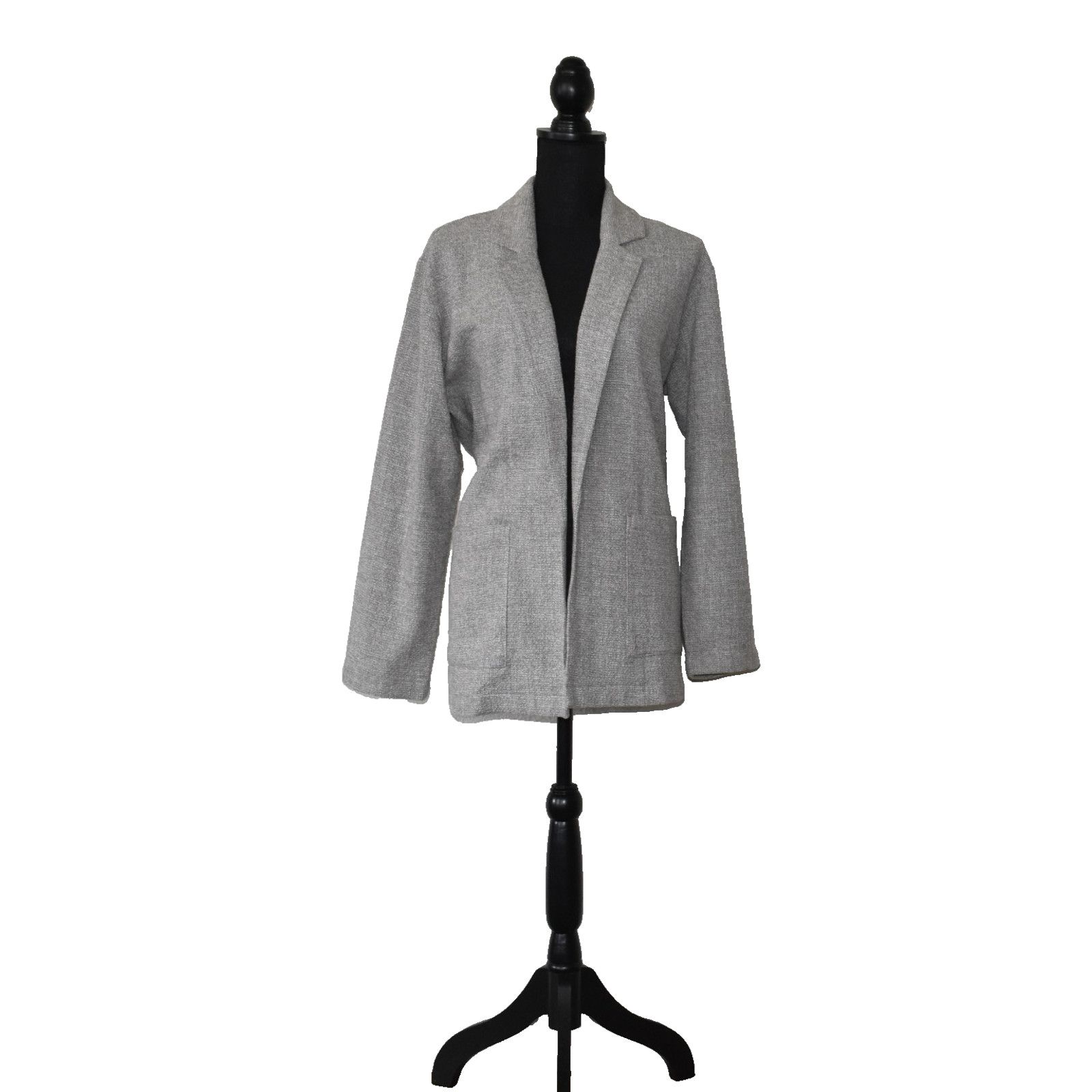 Eileen Fisher NEW EILEEN FISHER Organic Cotton Tweed Open Front Blazer M Size M / US 6-8 / IT 42-44 - 1 Thumbnail