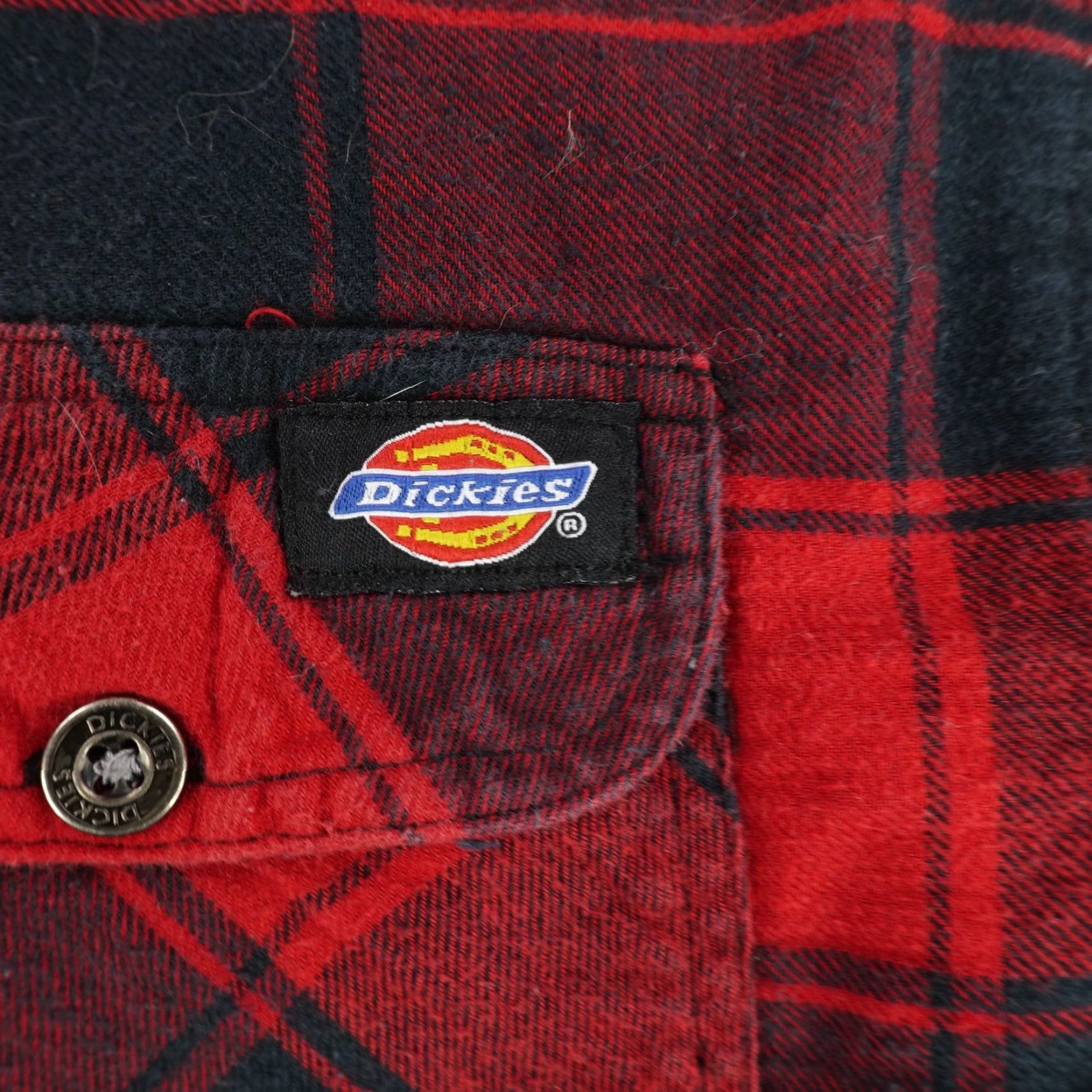 Dickies VINTAGE Dickies Jacket Mens M Red Black Buffalo Check Quilted Plaid Flannel Coat Hoodie Full Zip Pockets Size US M / EU 48-50 / 2 - 3 Thumbnail